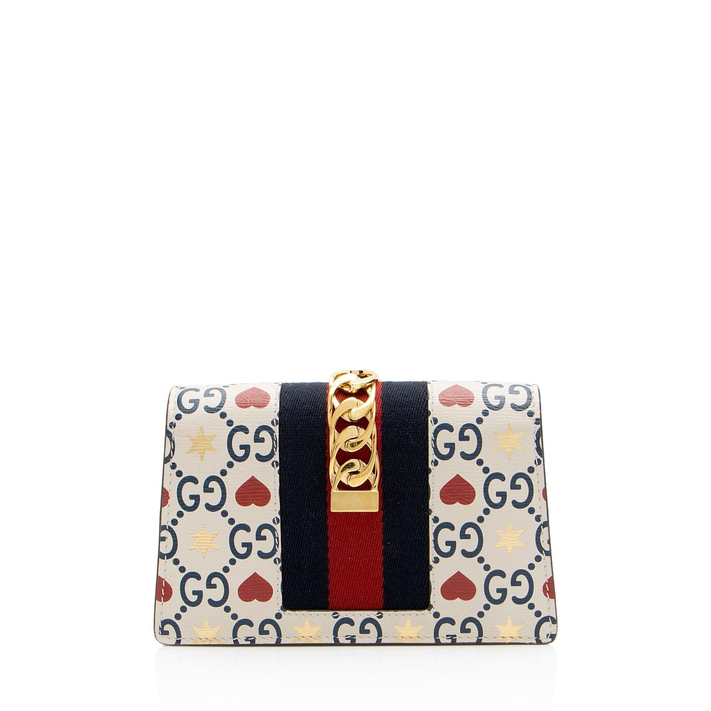 Gucci Heart Stars Sylvie Super Shoulder Bag Leather Mini Crossbody Bag