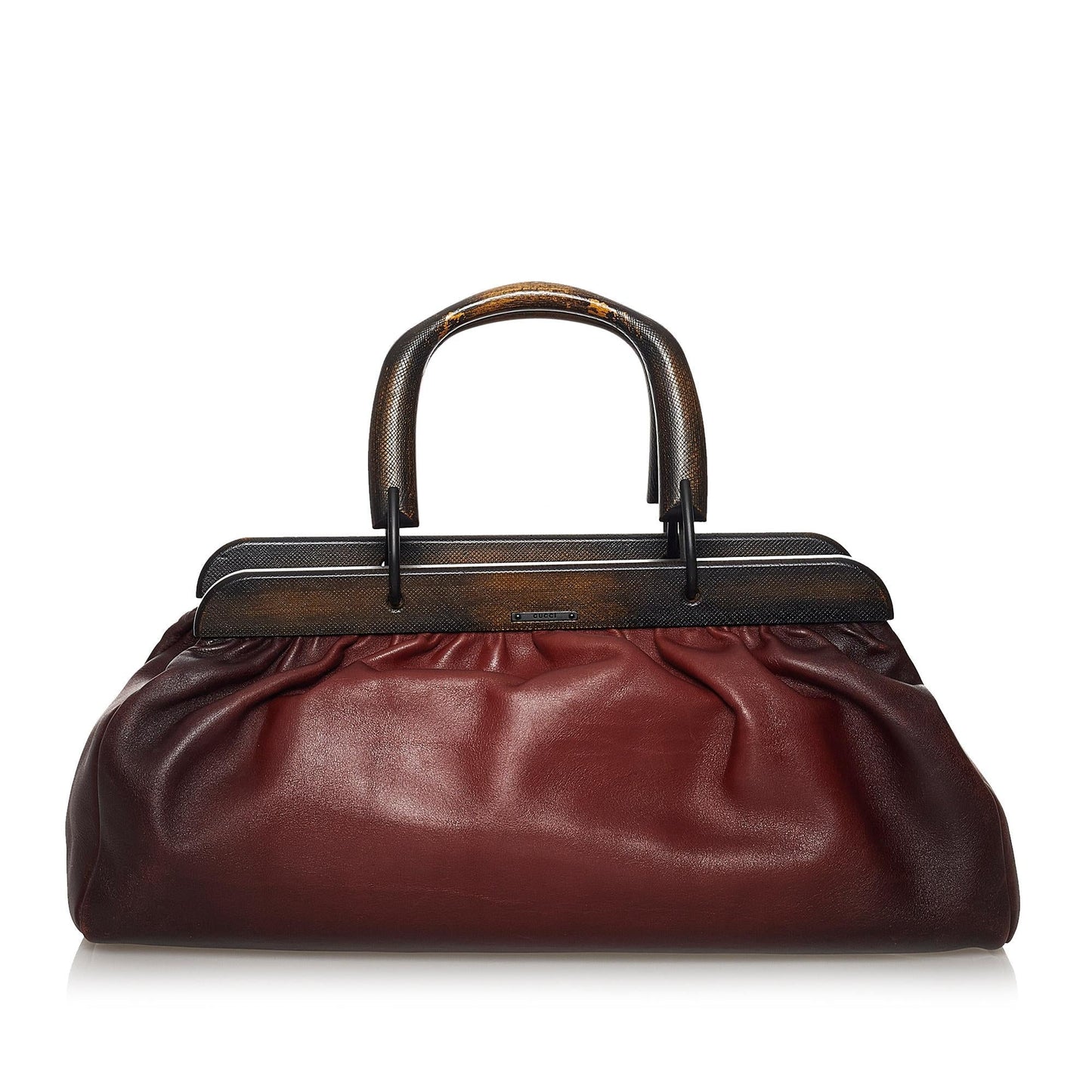 Gucci SHG Leather Calf Brown Satchel Bag 3