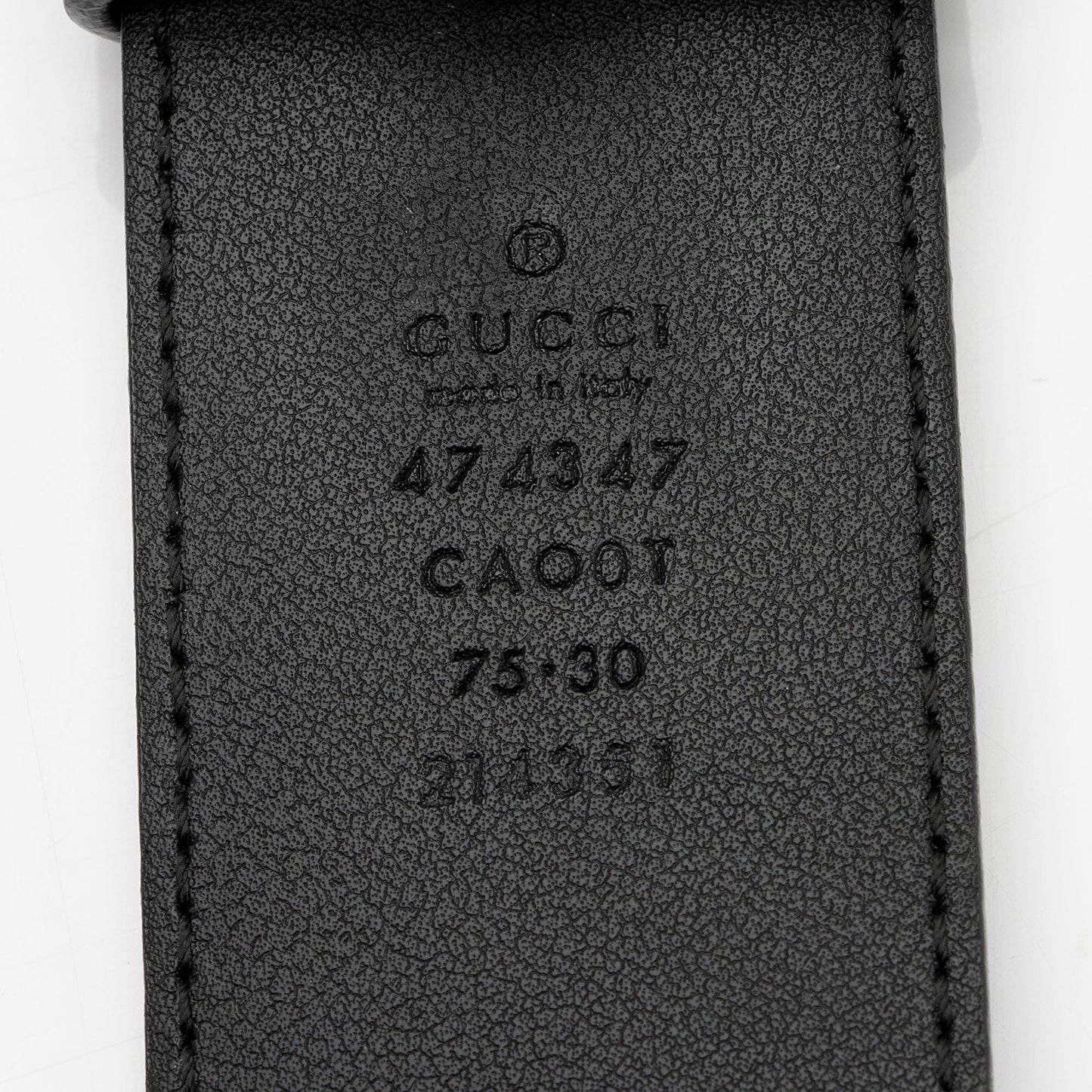 Gucci Interlocking G Belt - Size Leather Black Accessory
