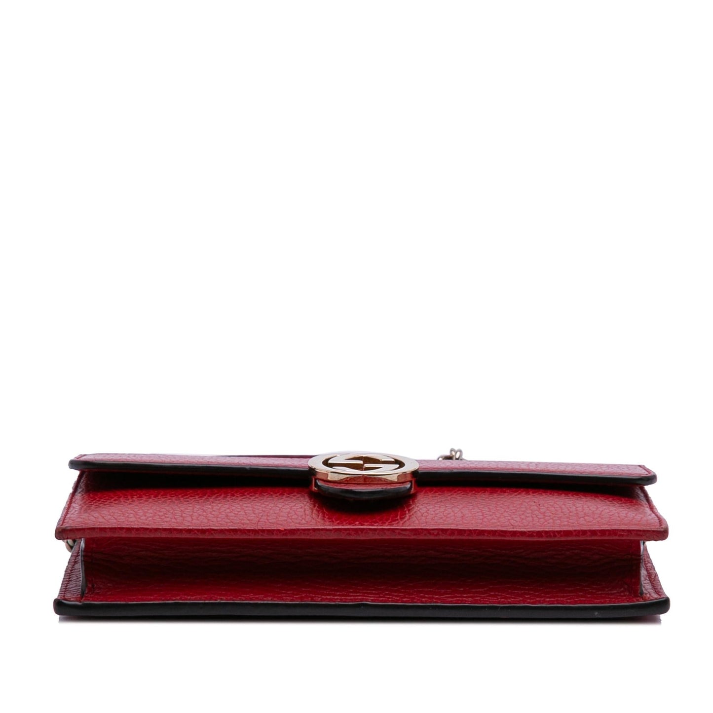 Gucci Interlocking G Dollar Wallet on Leather Calf Red Chain Crossbody Bag Chain 11