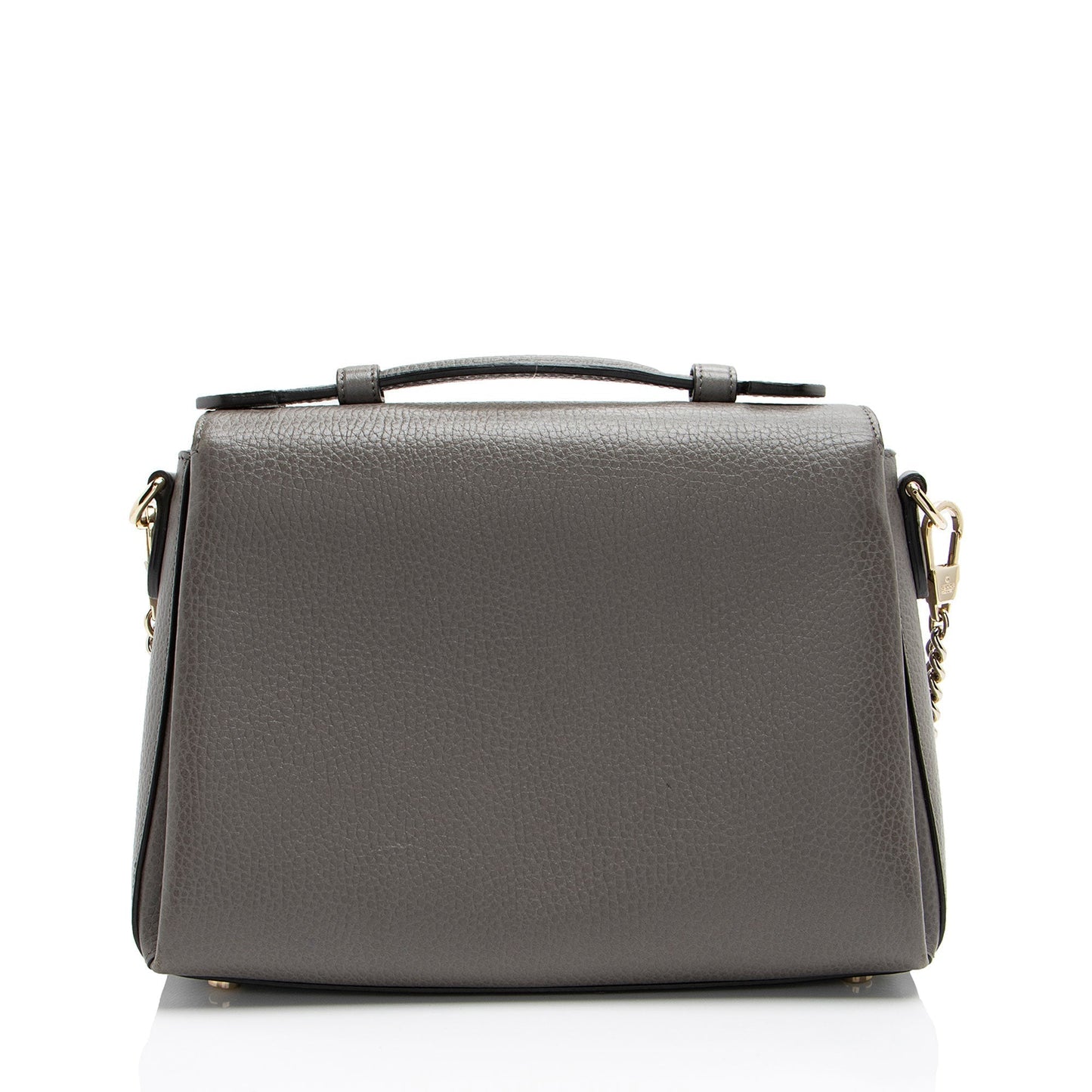 Gucci Interlocking G SHF-ug7uku Leather Grey Small Top Handle Shoulder Bag