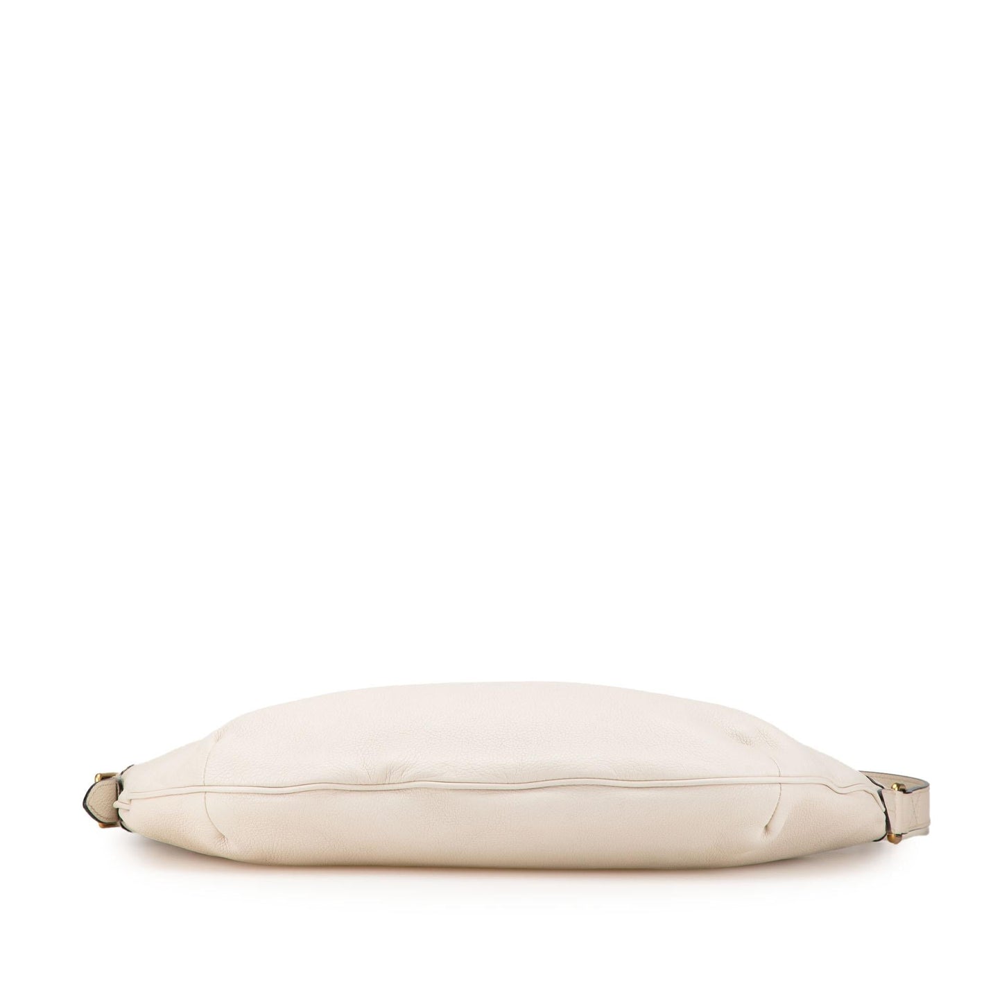 Gucci Half Moon Leather Calf White Logo Crossbody Bag Moon Crossbody