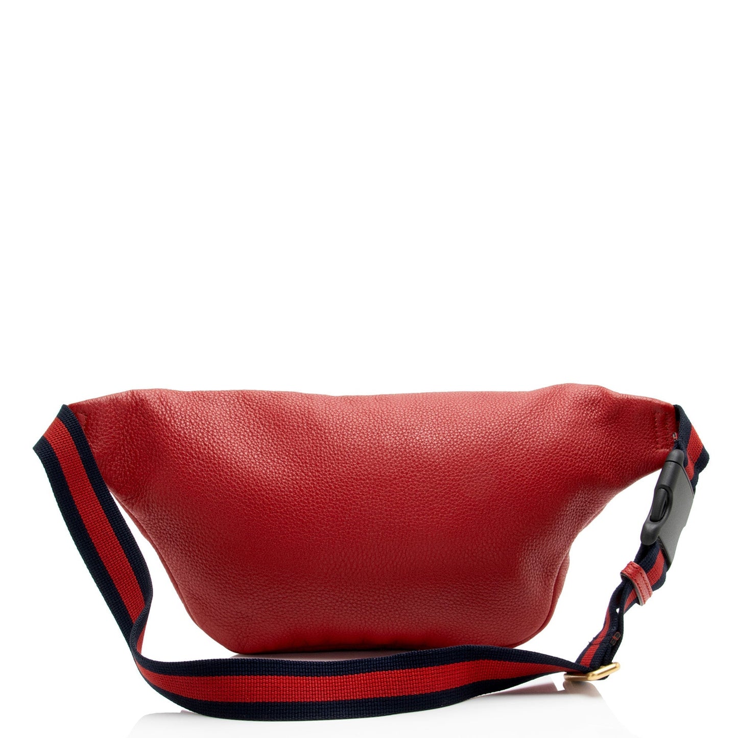 Gucci Logo Belt Leather Nylon Blue Red Accessory