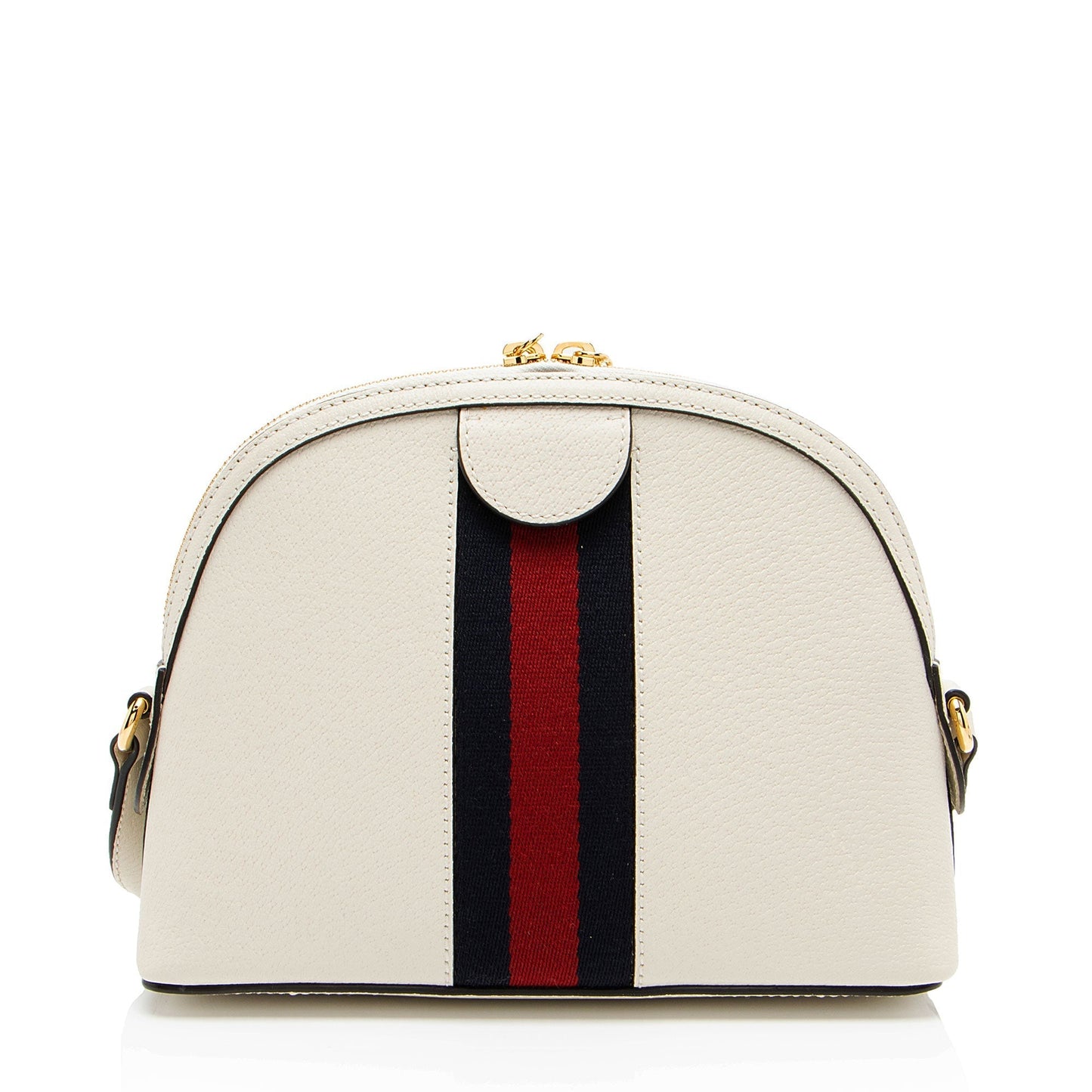 Gucci Ophidia Dome Leather Nylon White Small Shoulder Bag