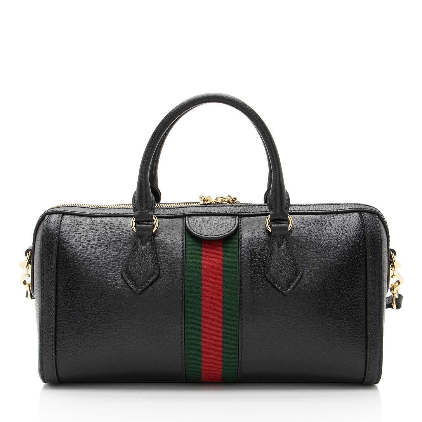 Gucci Ophidia Boston SHF-Lw6MxR Leather Nylon Black Medium Satchel Bag