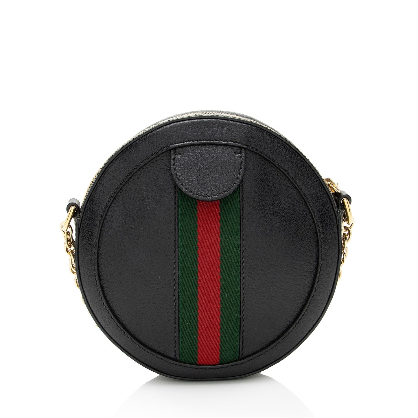 Gucci Ophidia Round Leather Nylon Black Mini Crossbody Bag