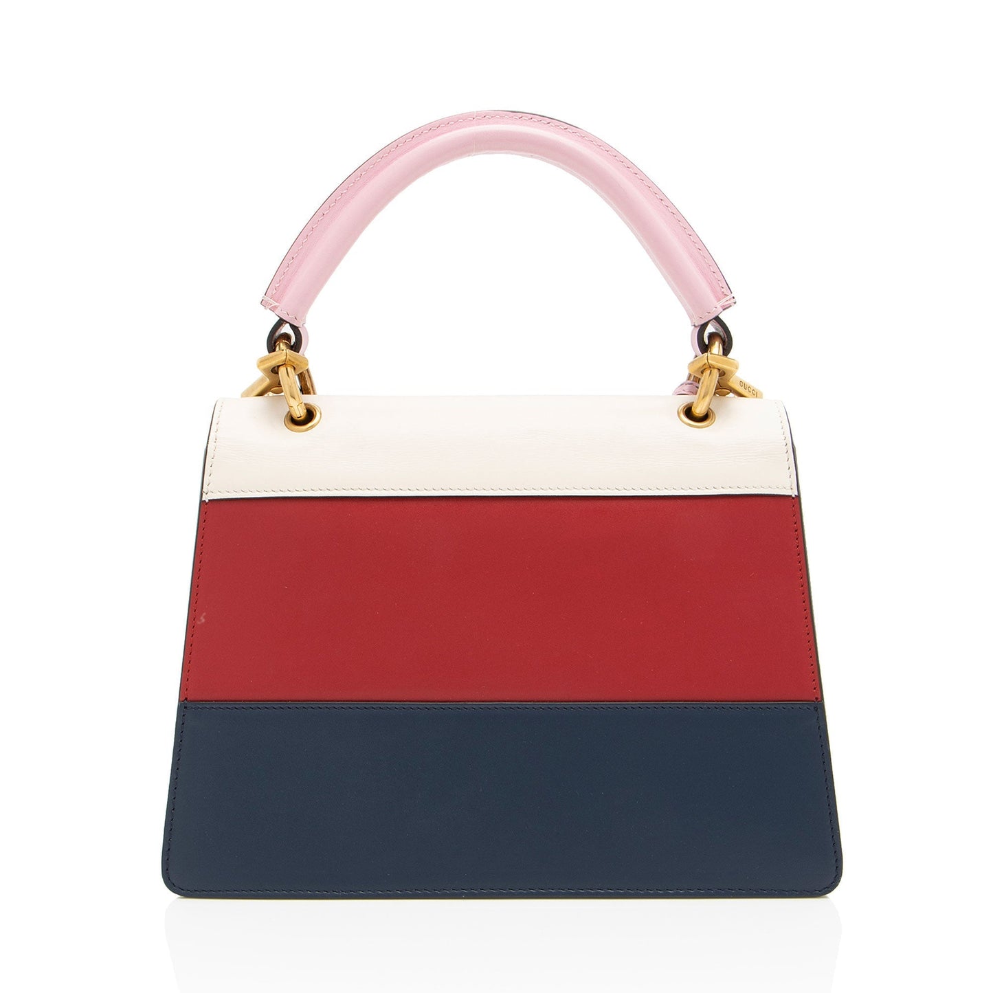 Gucci Queen Margaret Top Handle SHF-oBE2Ol Leather Nylon White Blue Satchel Bag