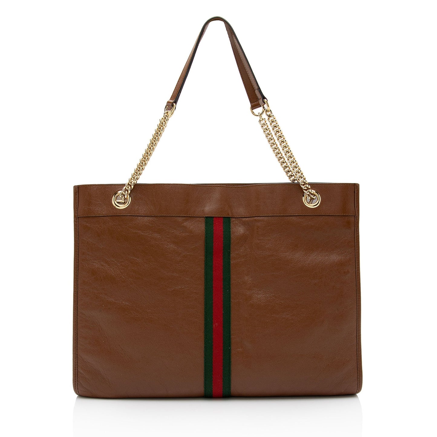 Gucci Rajah SHF-lHzySL Leather Nylon Brown Large Tote Bag