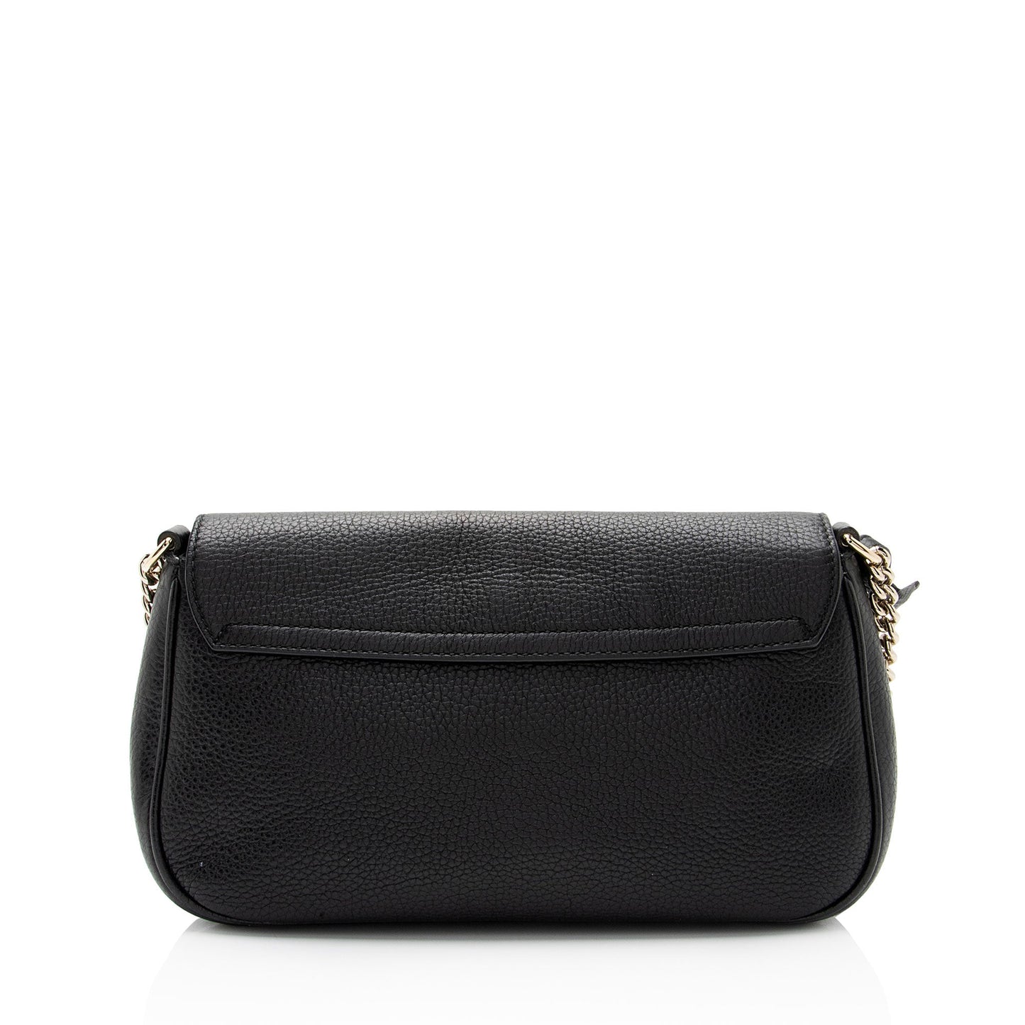 Gucci Soho SHF-fYEFdJ Leather Black Medium Flap Crossbody Bag