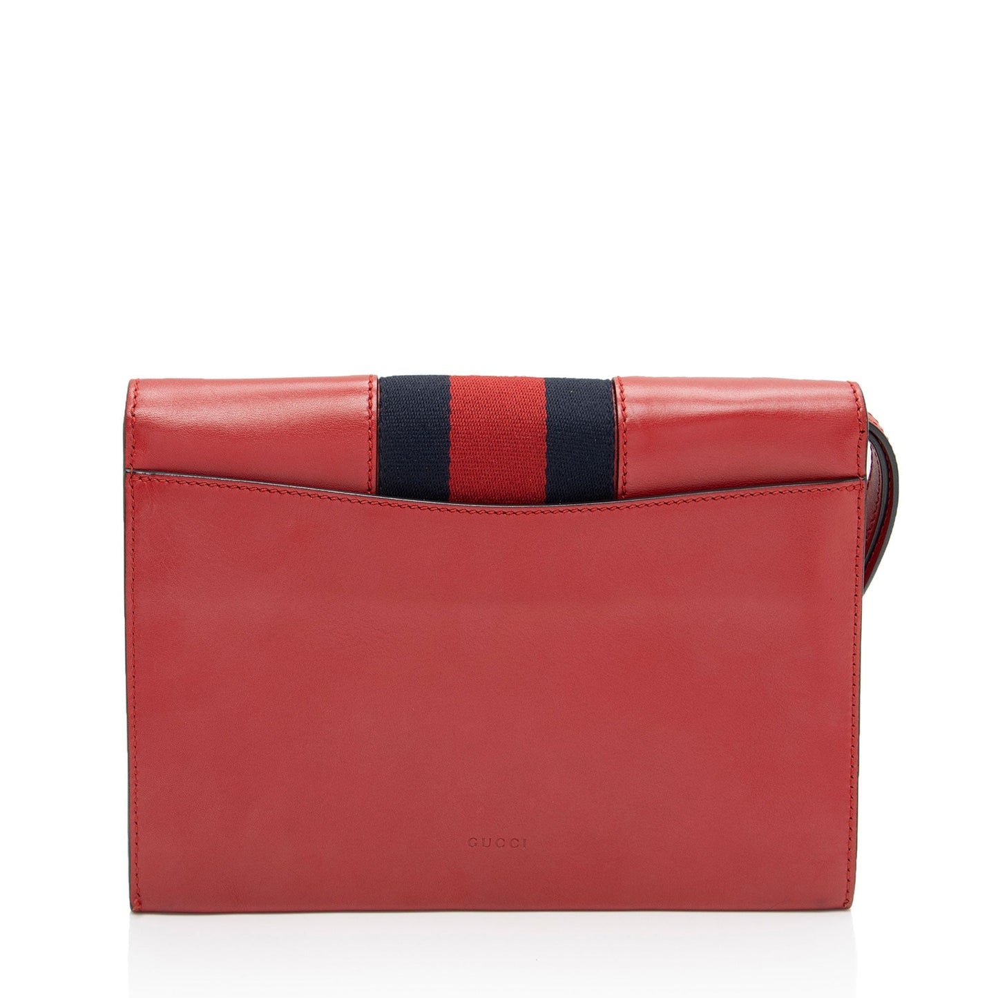 Gucci Sylvie Wristlet SHF-RDJFQ6 Leather Nylon Red Clutch Bag