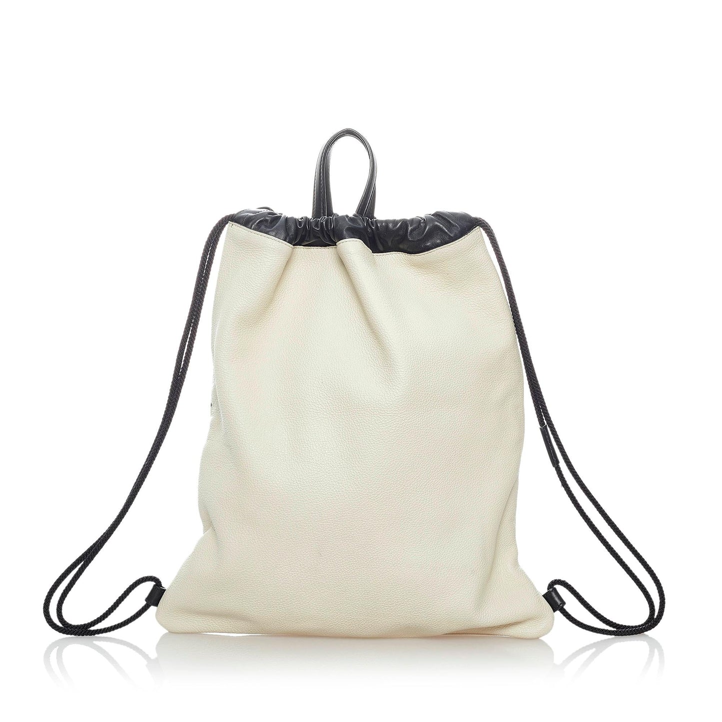 Gucci Drawstring Backpack SHG Leather Calf White Logo Jewelry