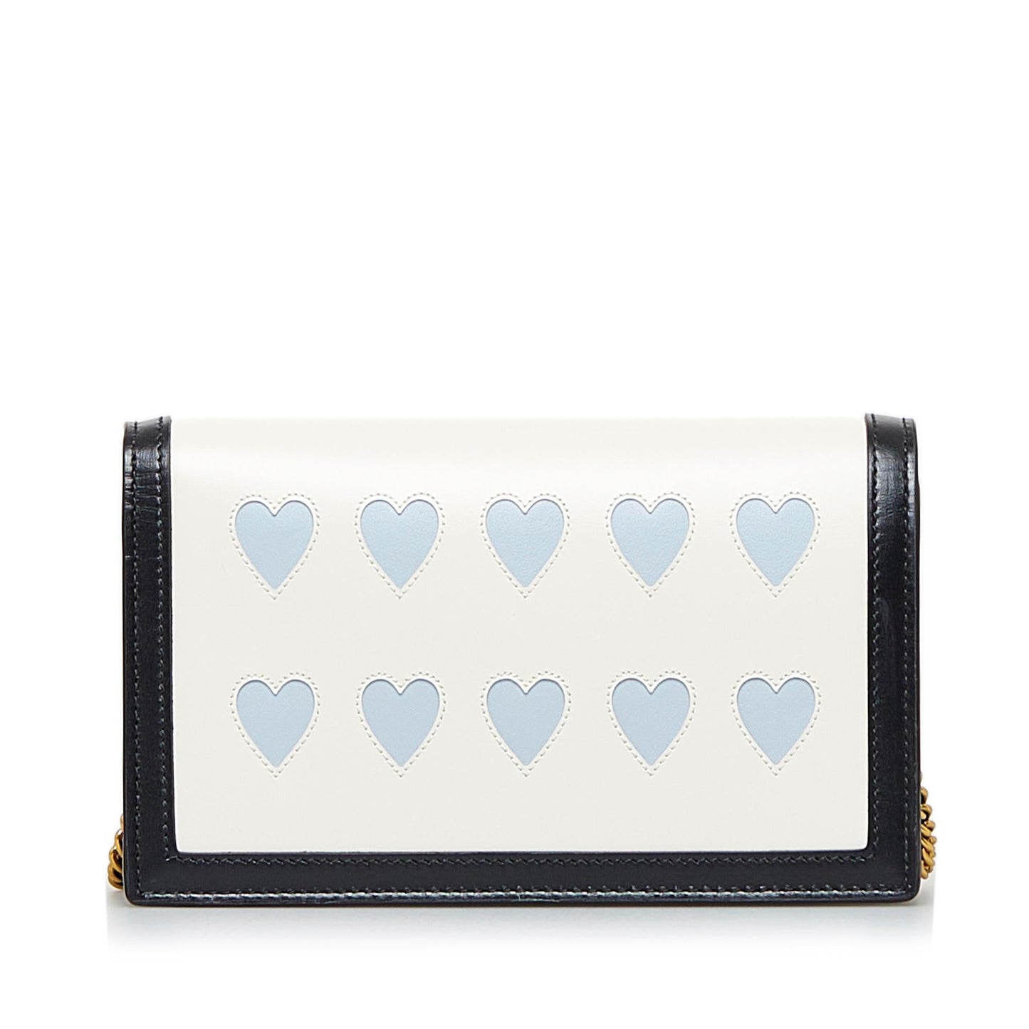 Gucci Lovelight Bamboo Diana Wallet on Calf White Chain Crossbody Bag