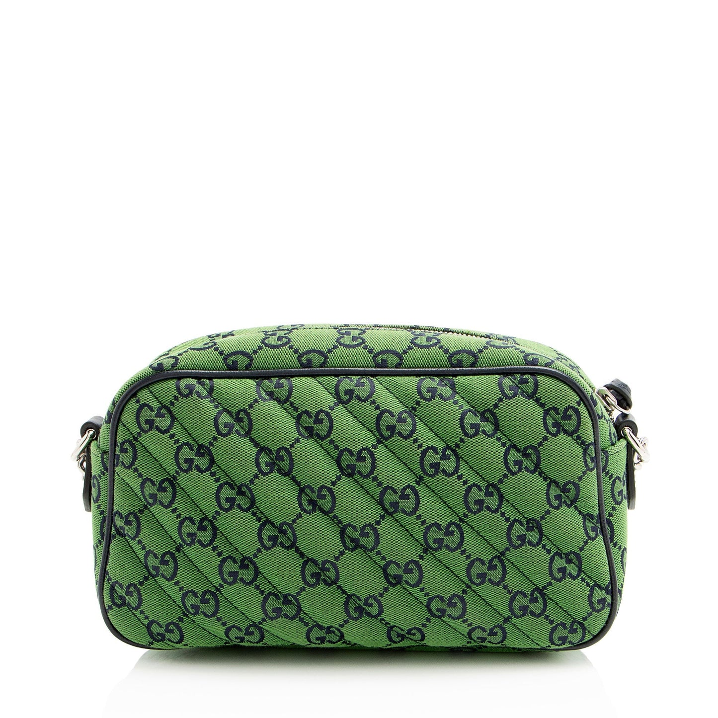 Gucci GG Marmont Matelasse Leather Canvas Blue Crossbody Bag