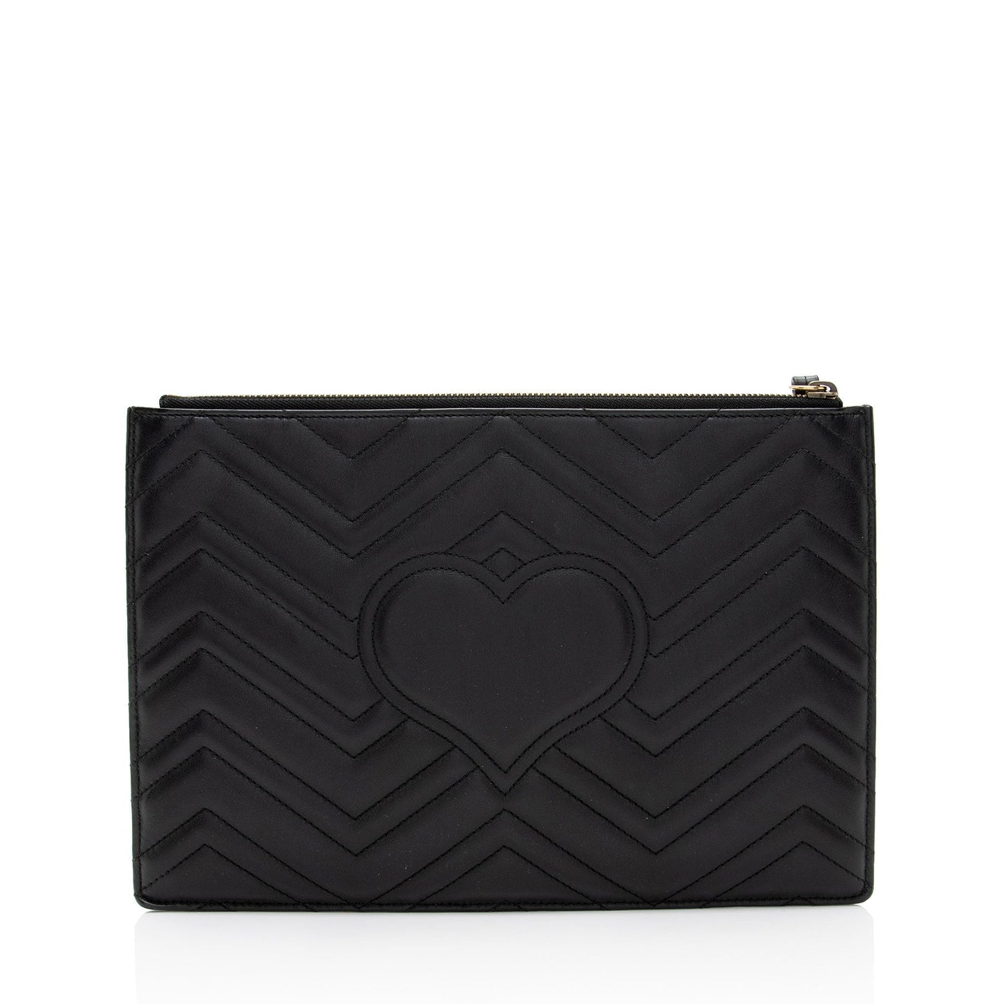 Gucci GG Marmont Animal Studs Matelasse Leather Black Clutch Bag