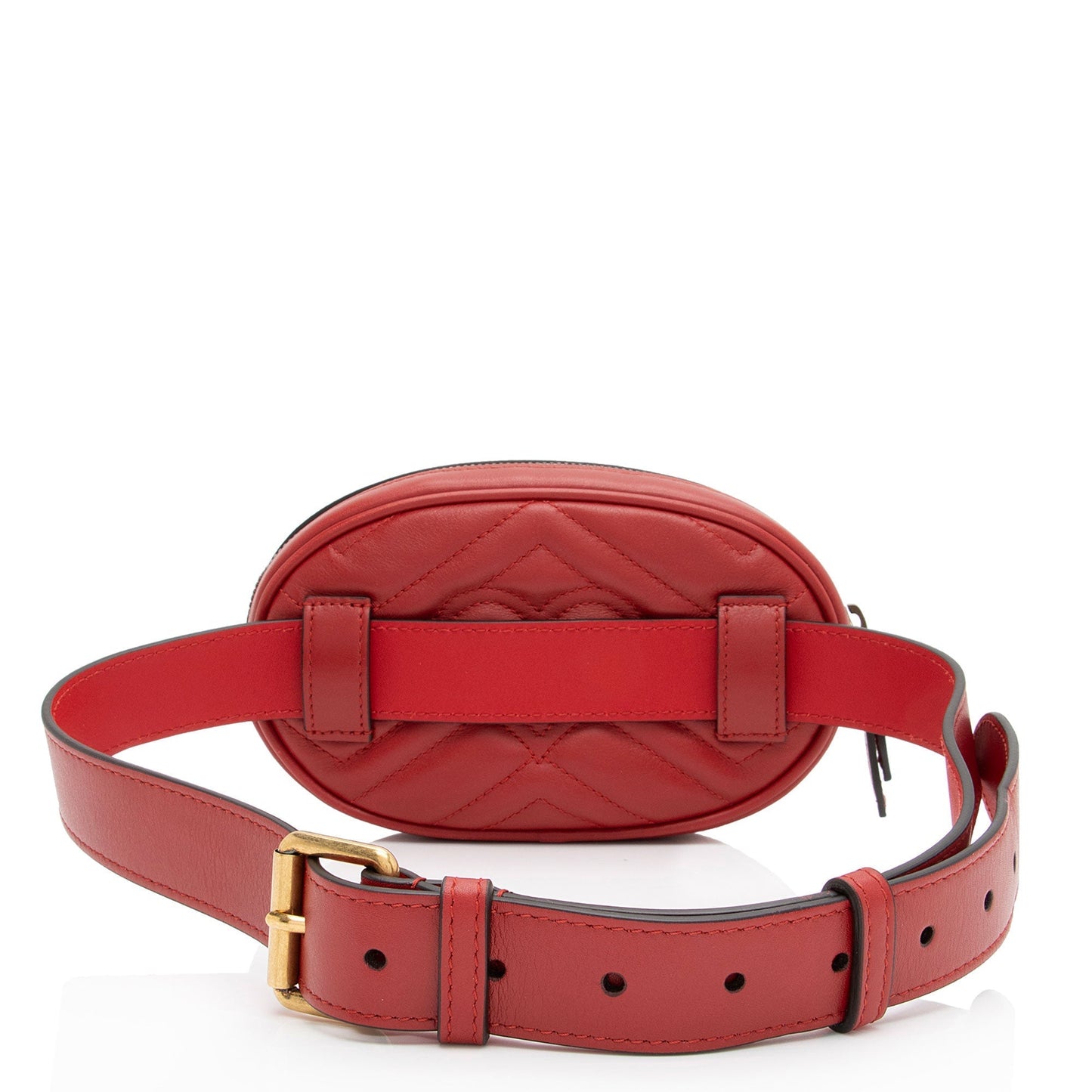 Gucci GG Marmont Belt - Size Matelasse Leather Red Accessory Shf Xf7Vuv