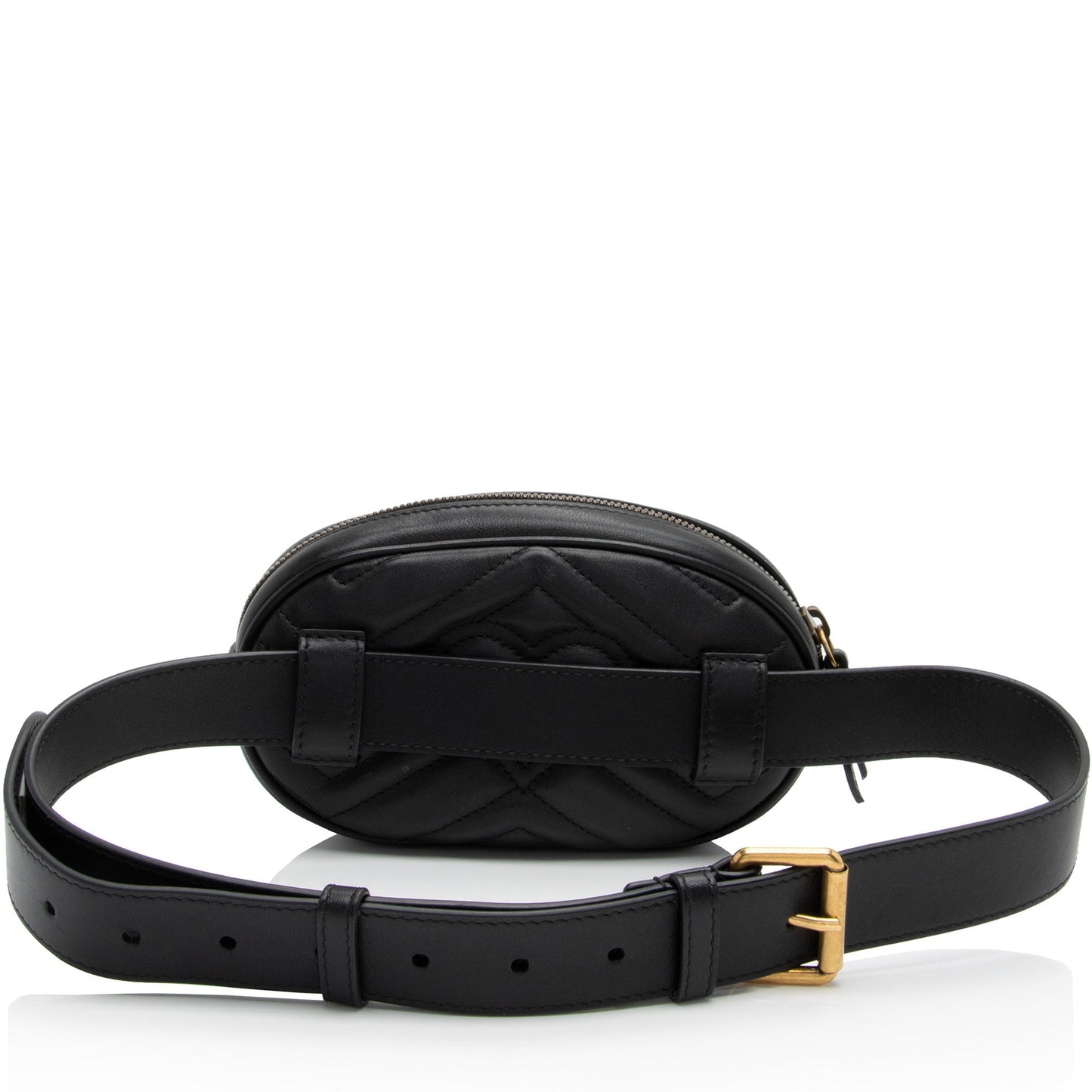 Gucci GG Marmont Belt - Size Matelasse Leather Black Accessory