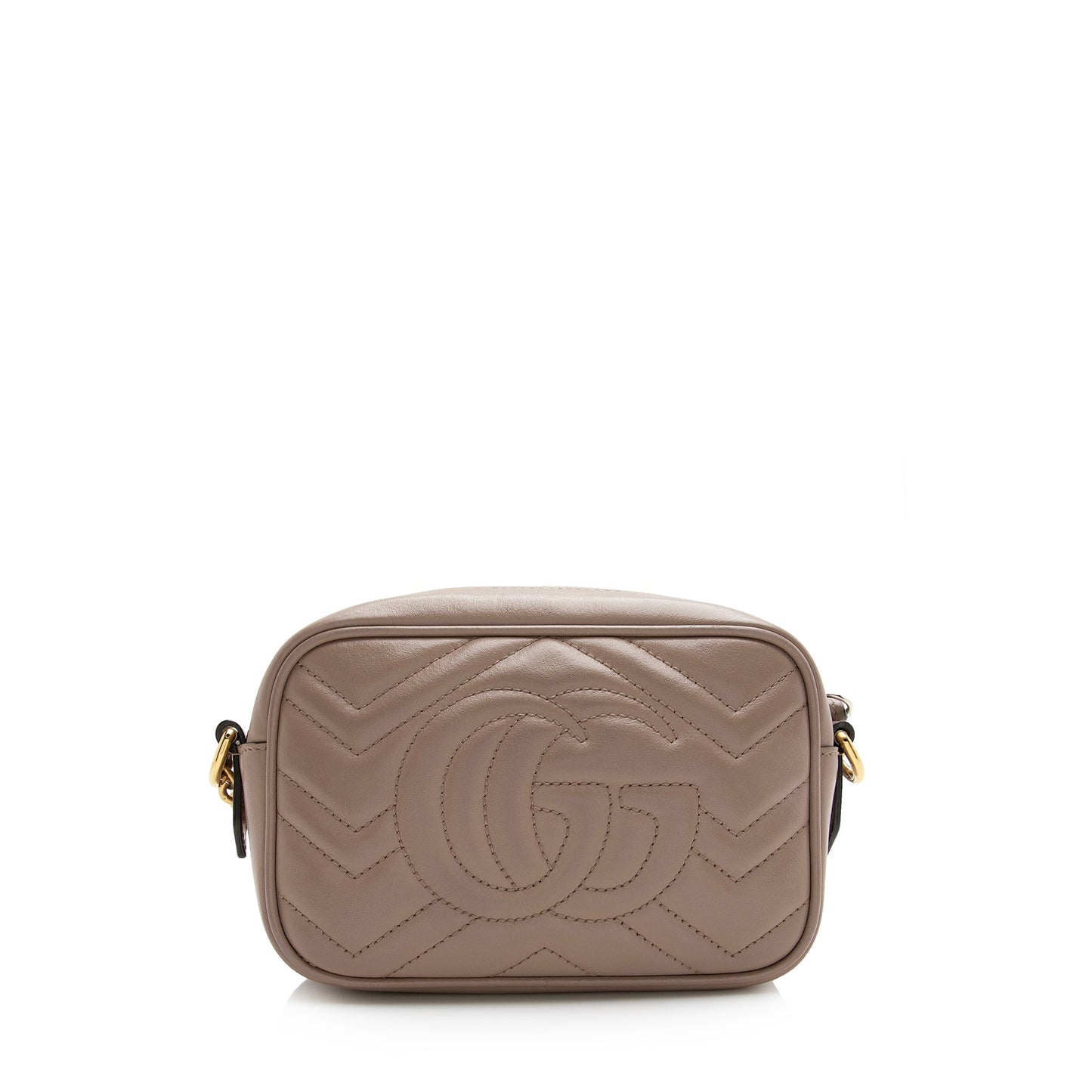 Gucci GG Marmont SHF Matelasse Leather Beige Mini Crossbody Bag Bag Shf