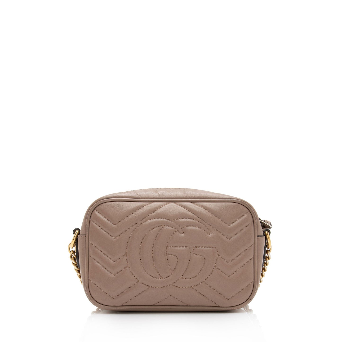 Gucci GG Marmont SHF-mxqNer Matelasse Leather Beige Mini Crossbody Bag