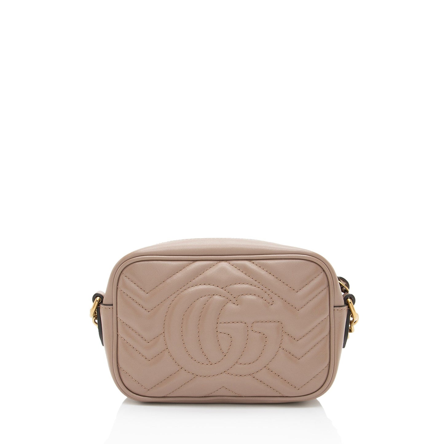 Gucci GG Marmont Camera Matelasse Leather Beige Mini Crossbody Bag