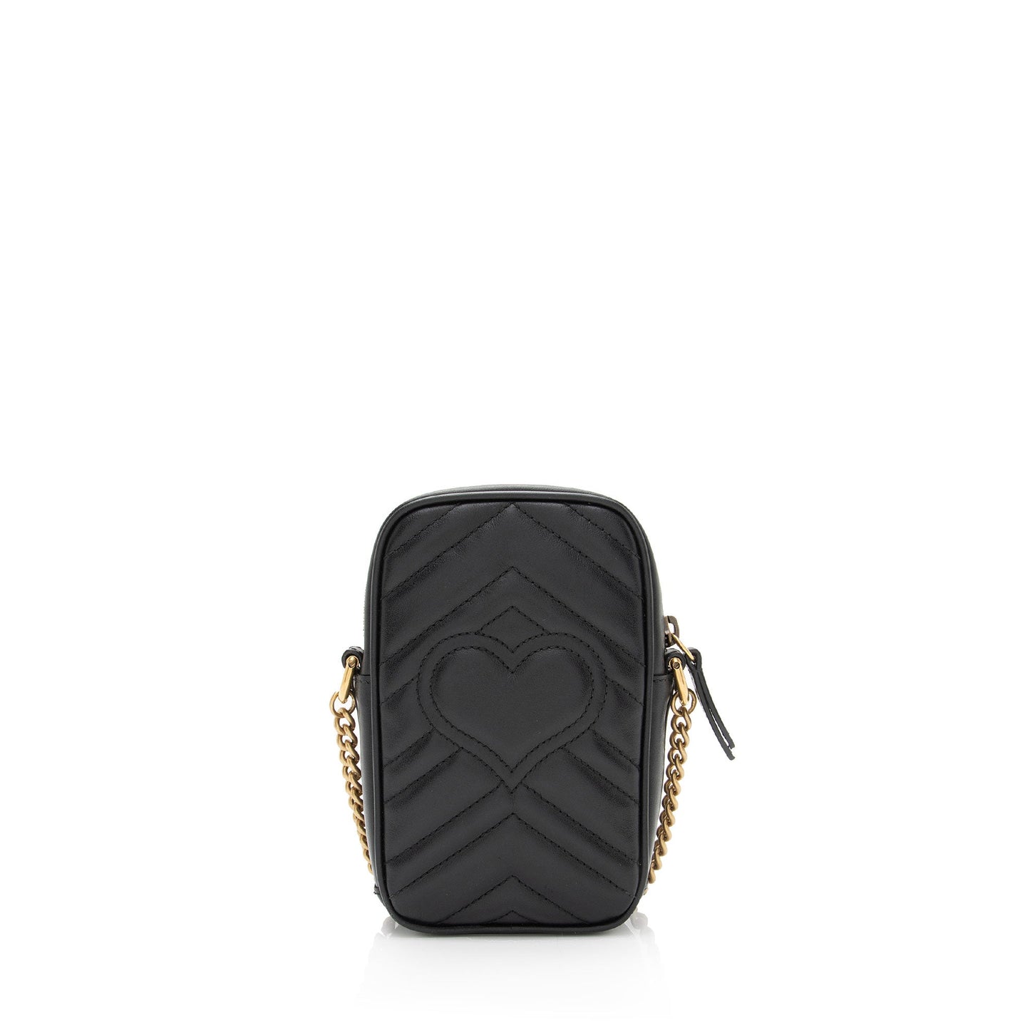 Gucci GG Marmont SHF-37j21T Matelasse Leather Black Mini Crossbody Bag