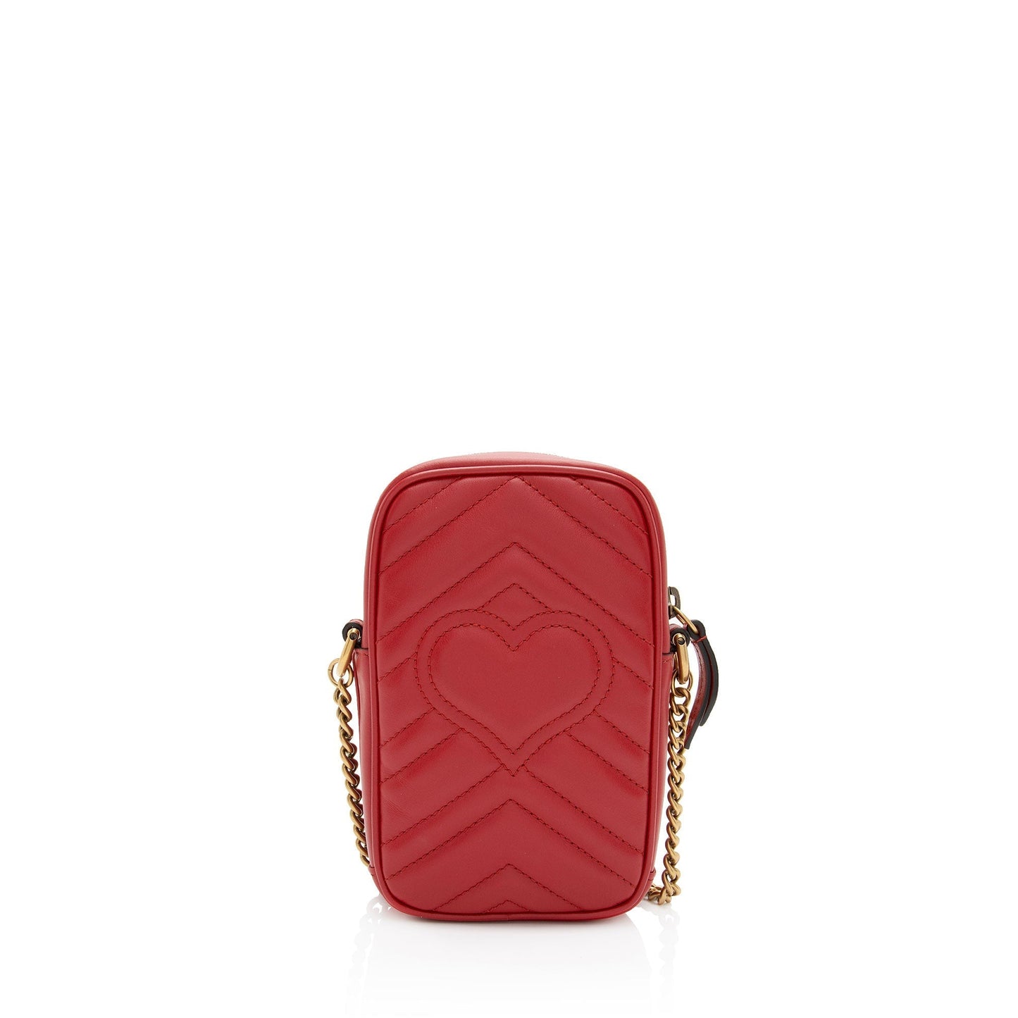 Gucci GG Marmont SHF-bZrNN4 Matelasse Leather Red Mini Crossbody Bag