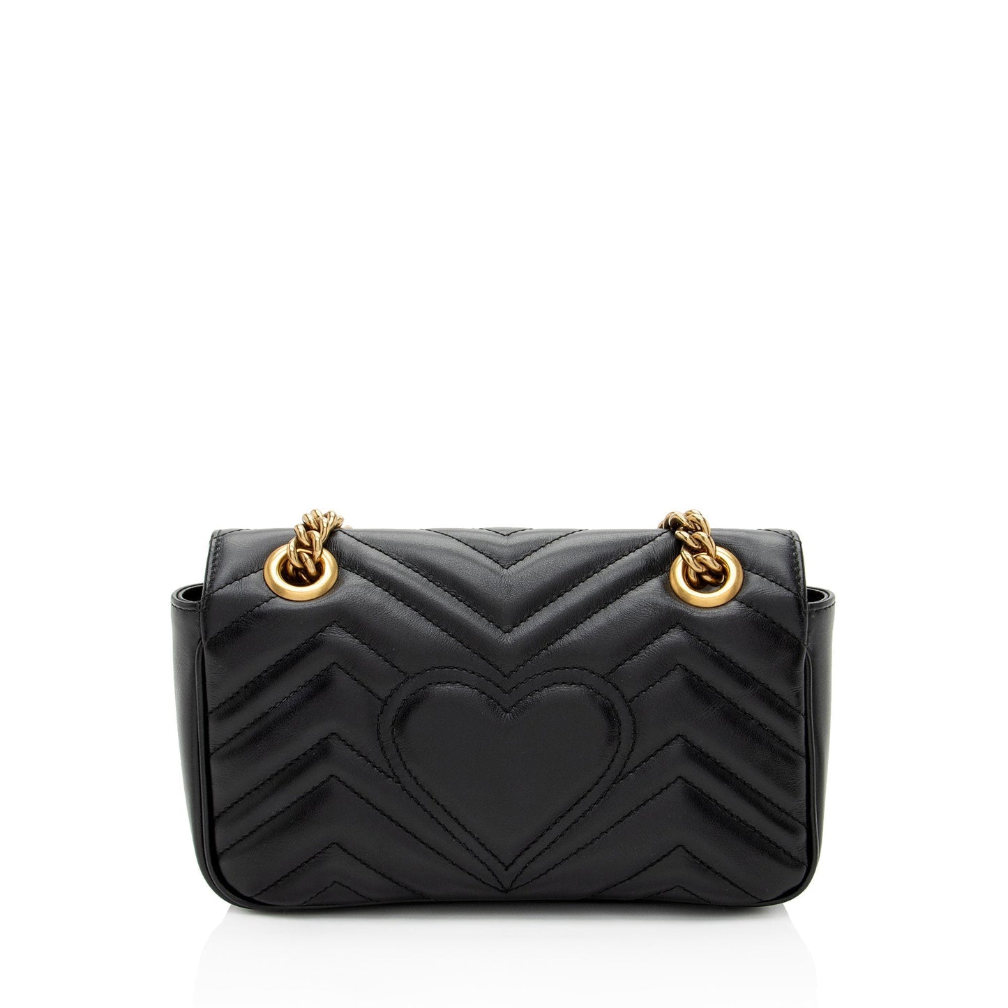 Gucci GG Marmont Flap Matelasse Leather Black Small Crossbody Bag