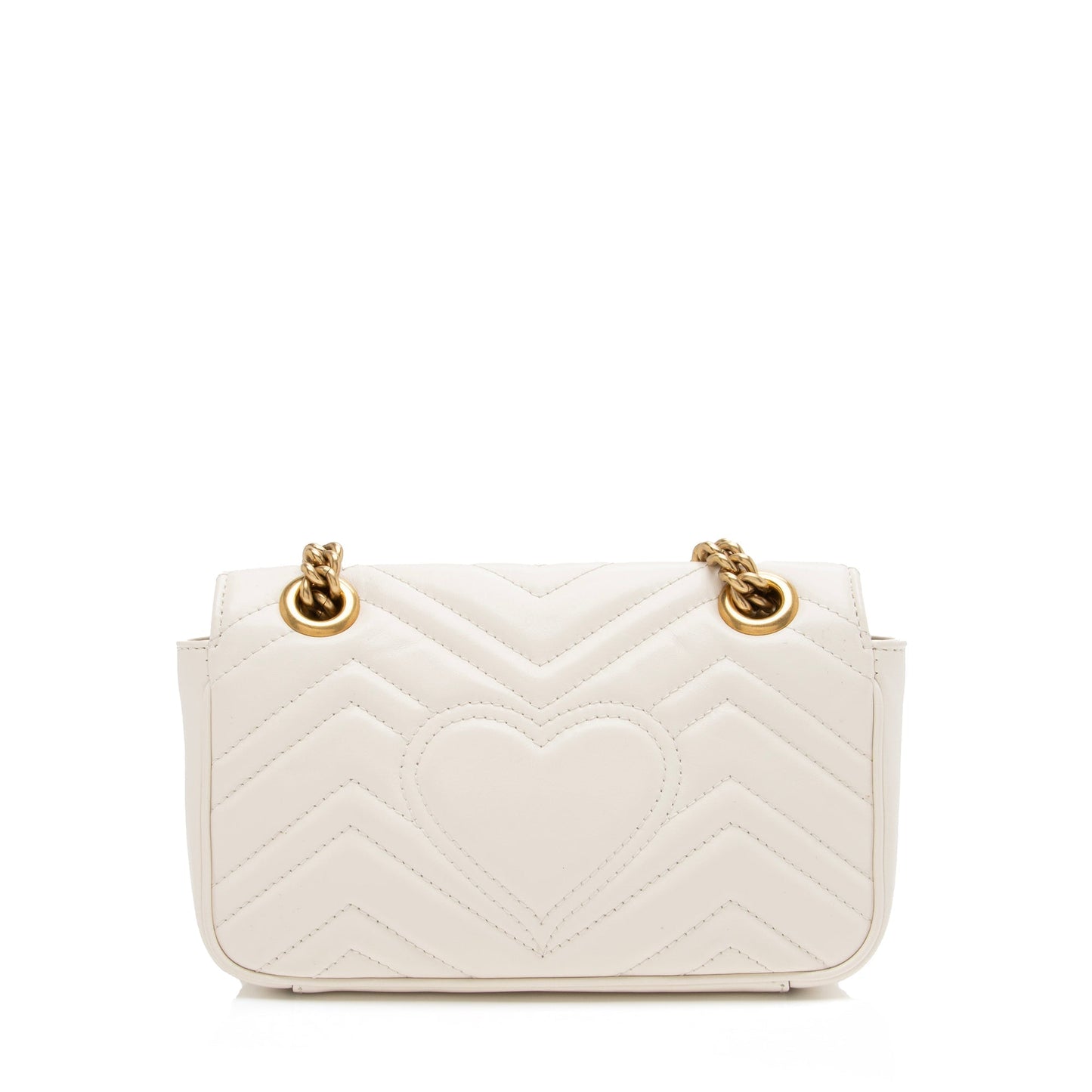 Gucci GG Marmont SHF-nrvxzd Matelasse Leather White Mini Crossbody Bag