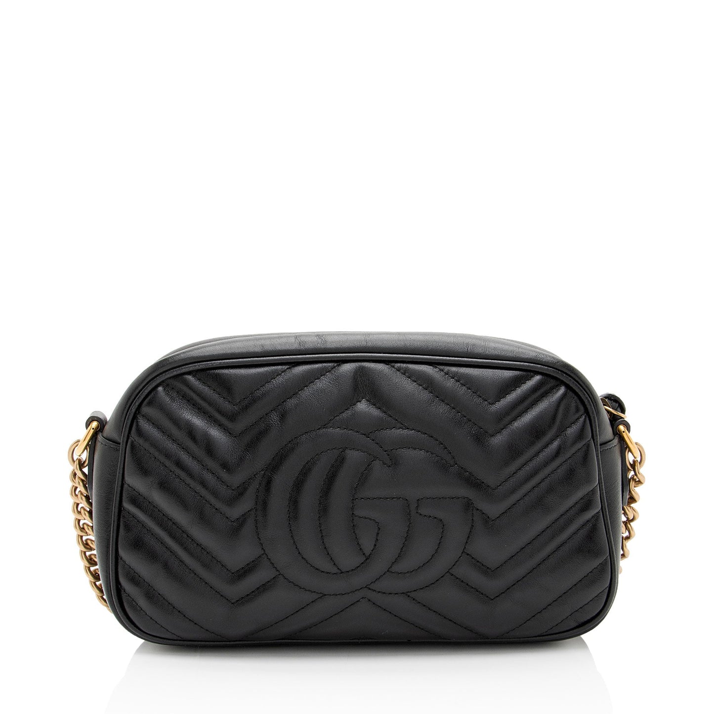 Gucci GG Marmont Camera Matelasse Leather Black Small Crossbody Bag Camera Bag