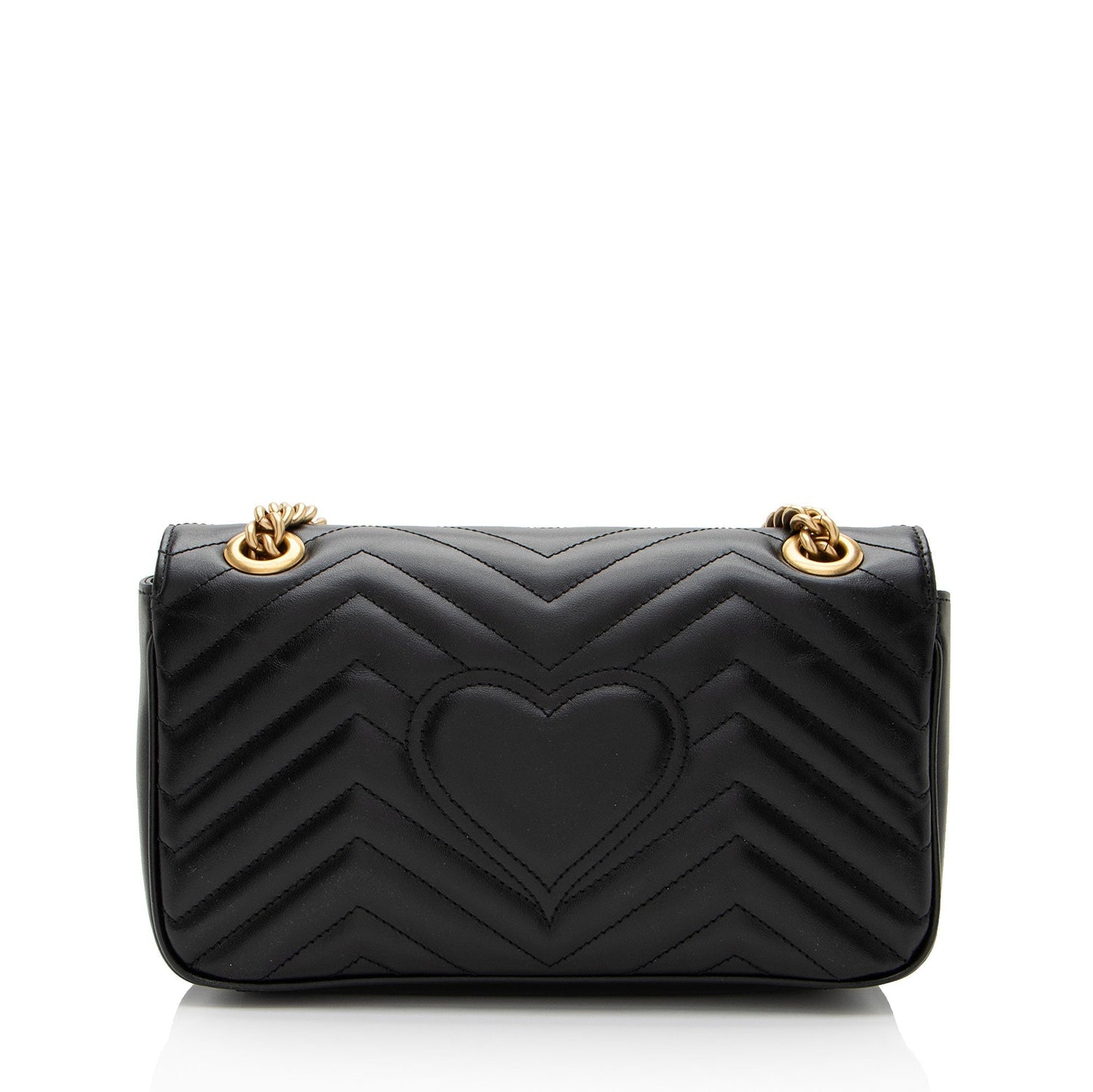 Gucci GG Marmont Flap SHF-gHIYfO Matelasse Leather Black Small Crossbody Bag