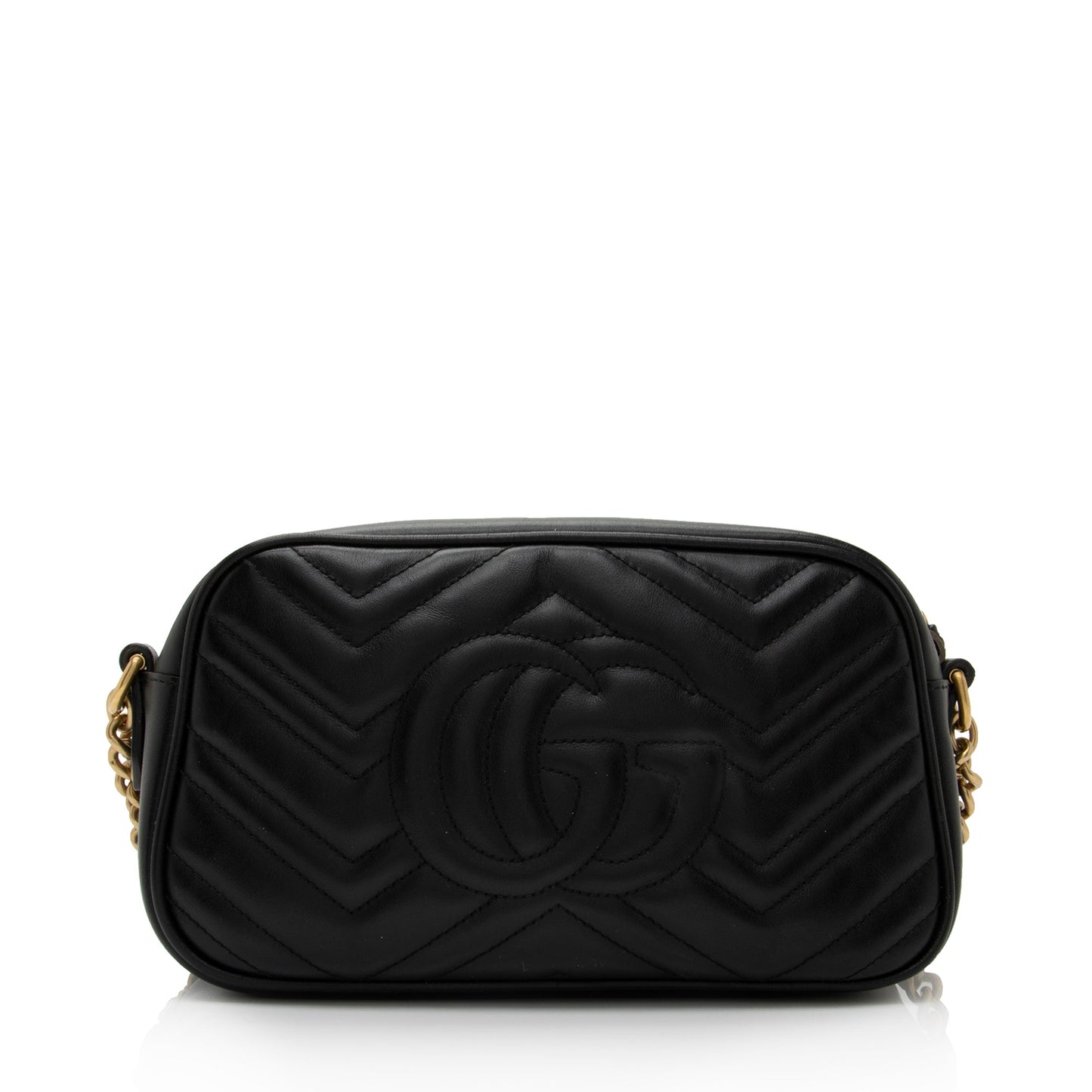 Gucci GG Marmont SHF-8WEwIl Matelasse Leather Black Small Crossbody Bag