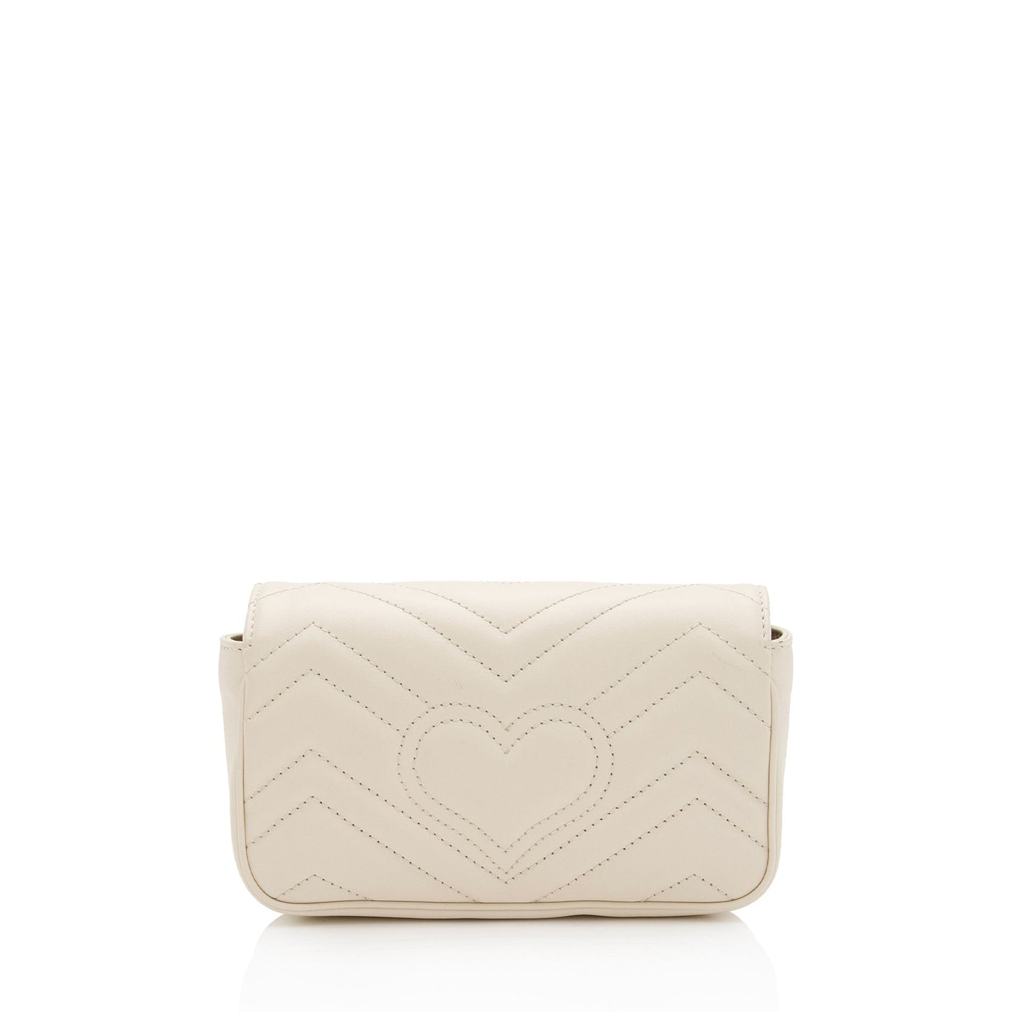 Gucci GG Marmont Super SHF-dN0cWo Matelasse Leather White Mini Crossbody Bag