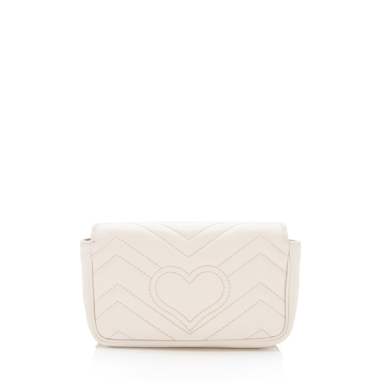 Gucci GG Marmont Super Flap SHF-4vMIDn Matelasse Leather White Mini Crossbody Bag