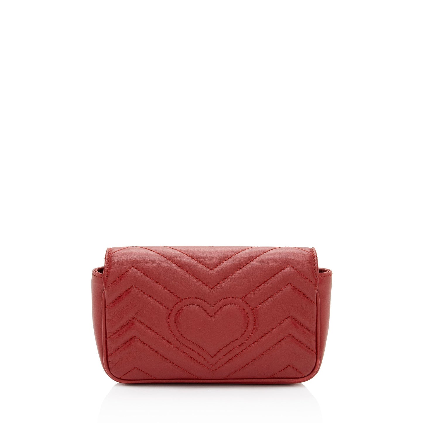 Gucci GG Marmont Super Flap SHF-x8YYoY Matelasse Leather Red Mini Crossbody Bag