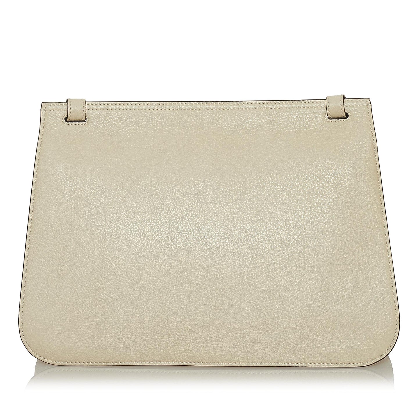 Gucci Bamboo Daily Flap SHG Leather Calf White Medium Crossbody Bag