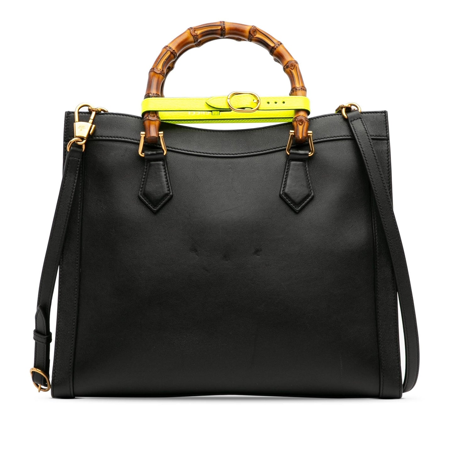 Gucci Bamboo Diana SHG-eqiq70 Calf Black Medium Satchel Bag