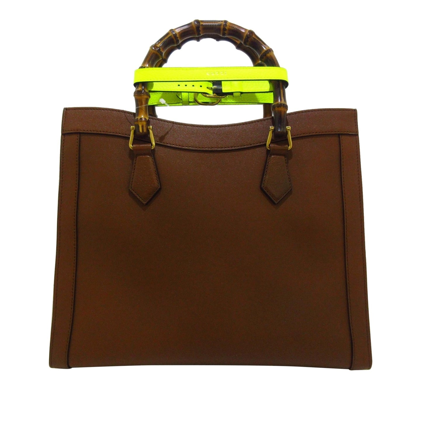 Gucci Bamboo Diana SHG Calf Brown Medium Satchel Bag