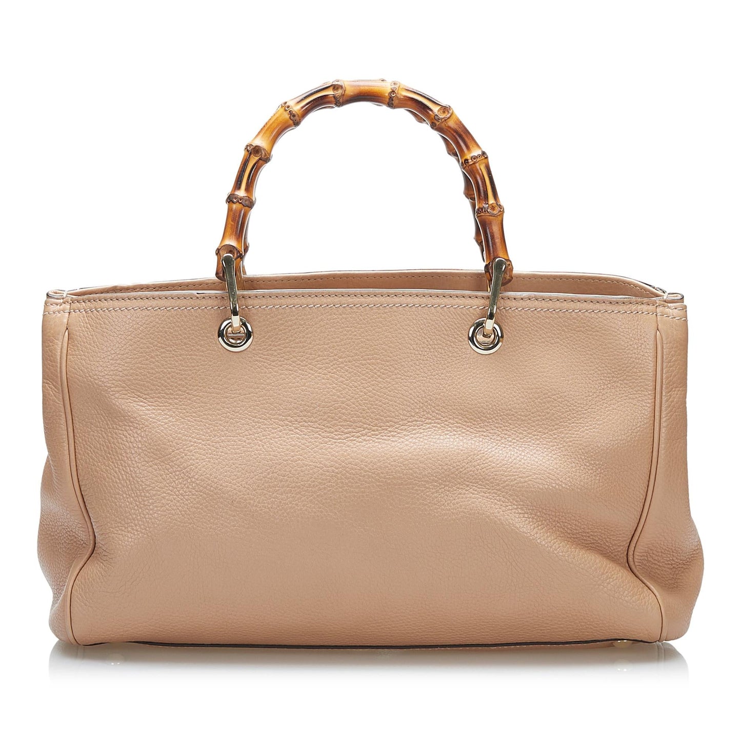 Gucci Bamboo Shopper SHG-cWa0pj Calf Brown Medium Satchel Bag