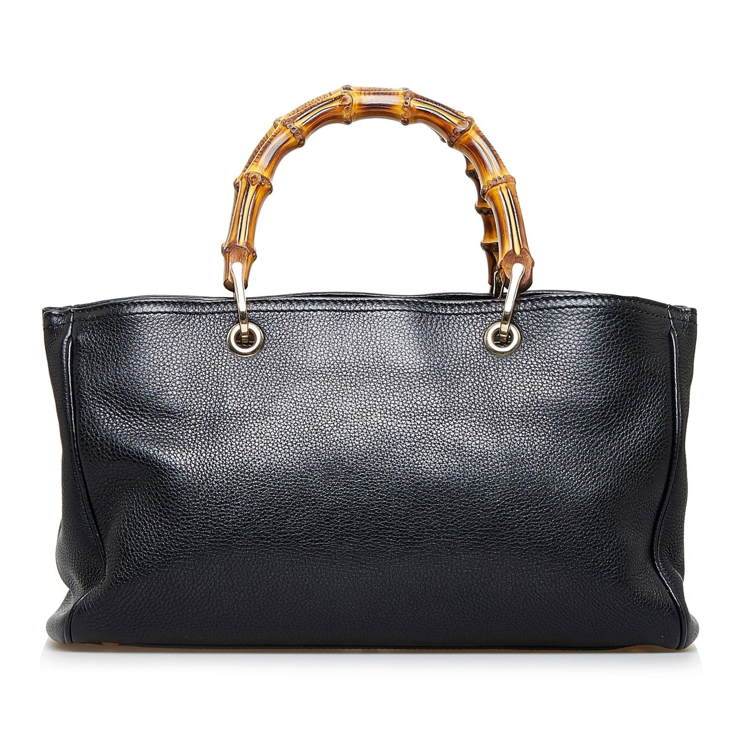 Gucci Bamboo Shopper SHG-Y2HMOQ Calf Black Medium Satchel Bag