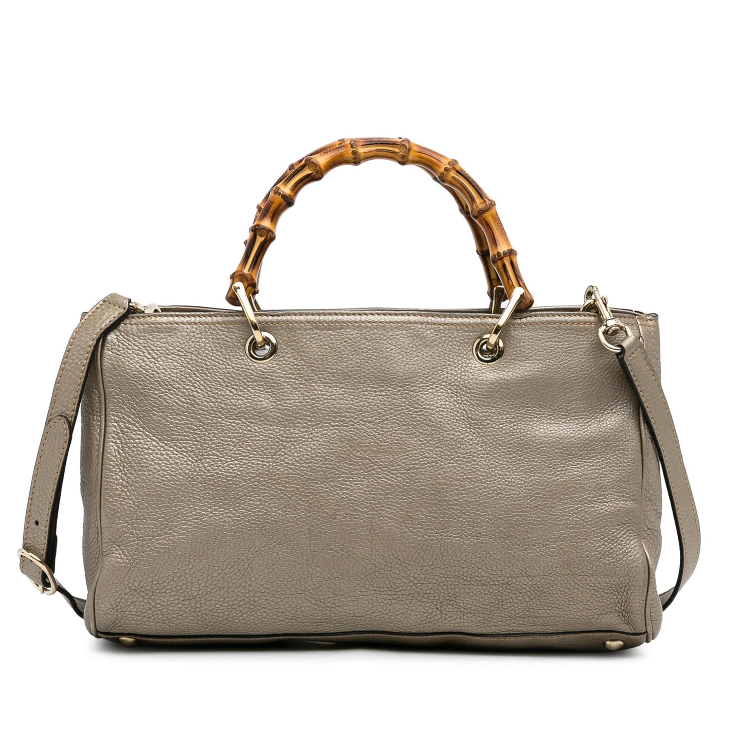 Gucci Bamboo Shopper SHG-aG8KB1 Calf Gold Medium Satchel Bag