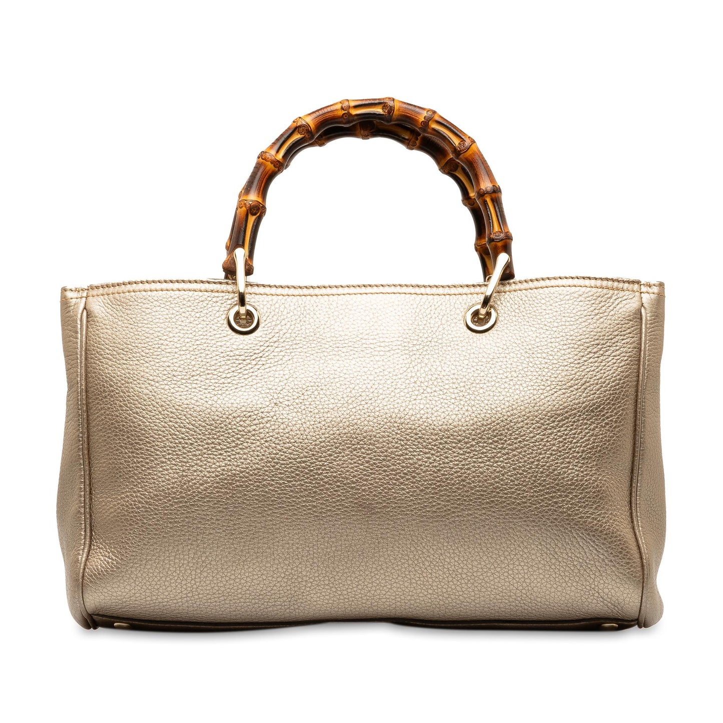 Gucci Bamboo Shopper SHG-Qy1cuX Calf Gold Medium Satchel Bag