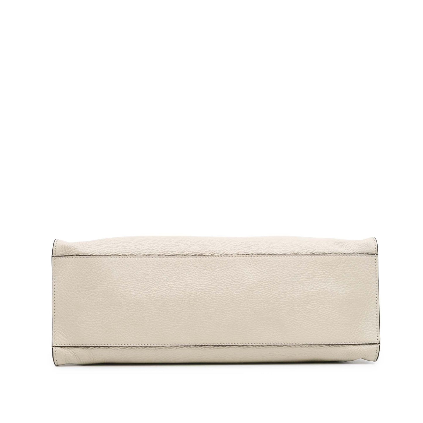 Gucci Bamboo Daily Shopper Calf Calfskin White Medium Satchel Bag Satchel 5