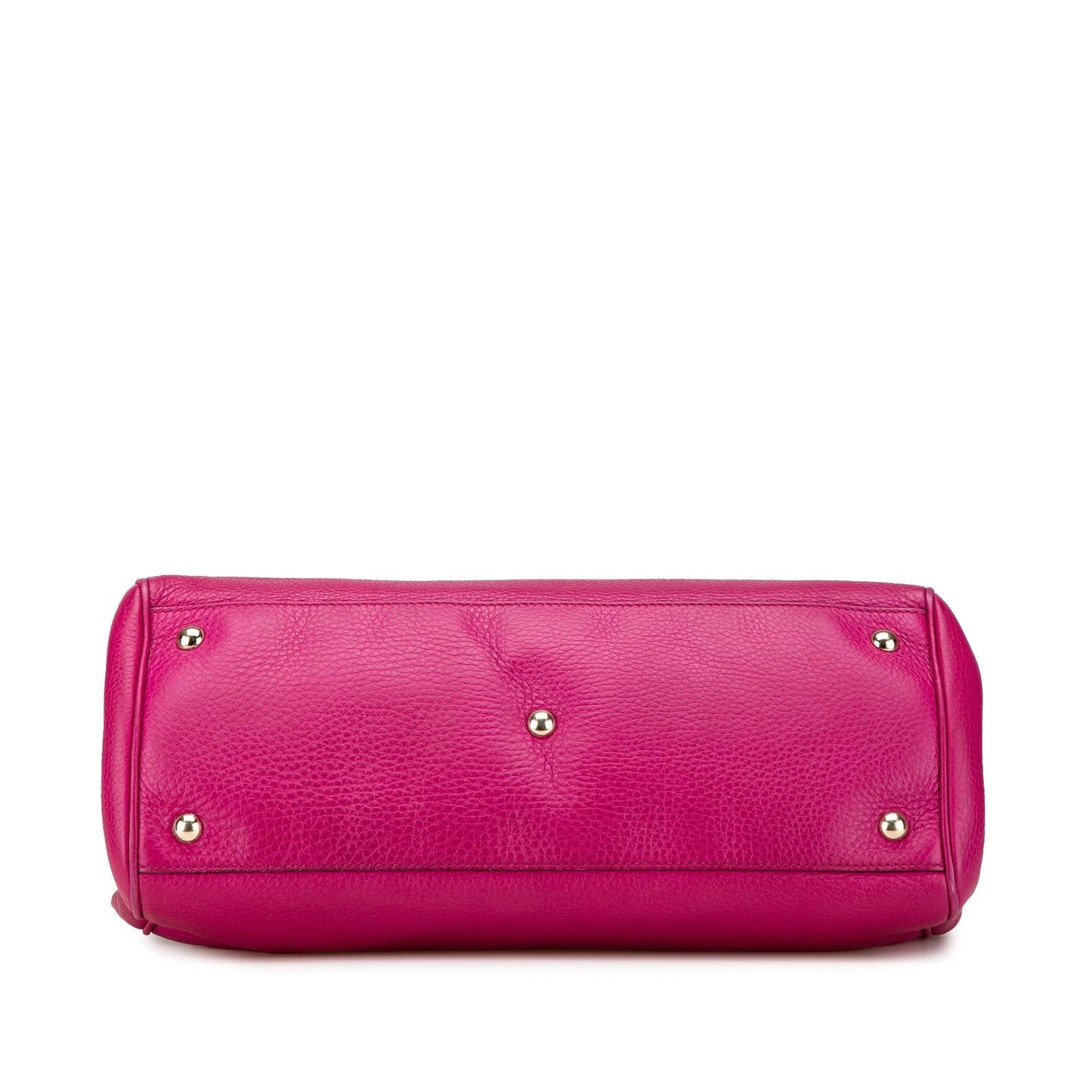 Gucci Bamboo Shopper Calf Calfskin Pink Medium Satchel Bag Satchel 4