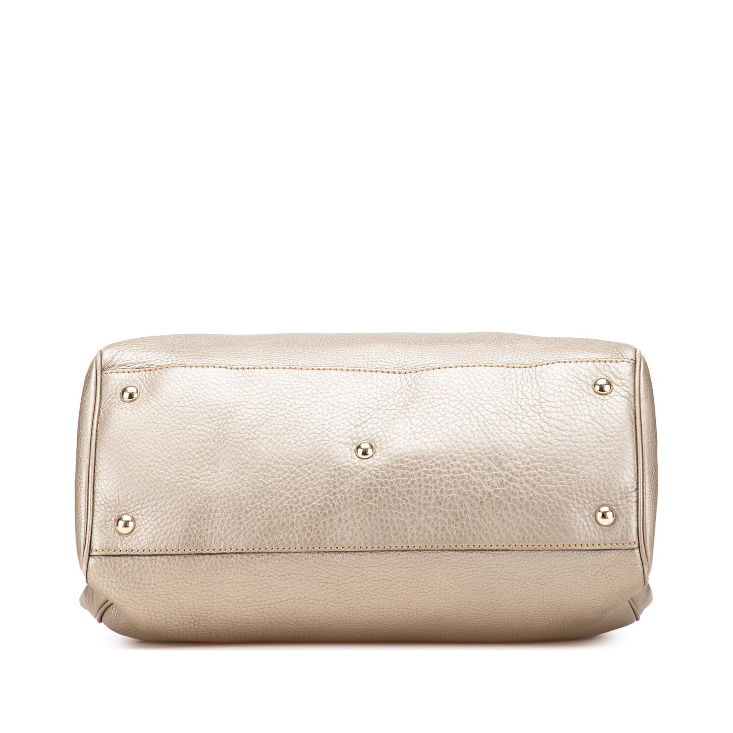Gucci Bamboo Shopper Calf Calfskin Gold Medium Satchel Bag Satchel 28