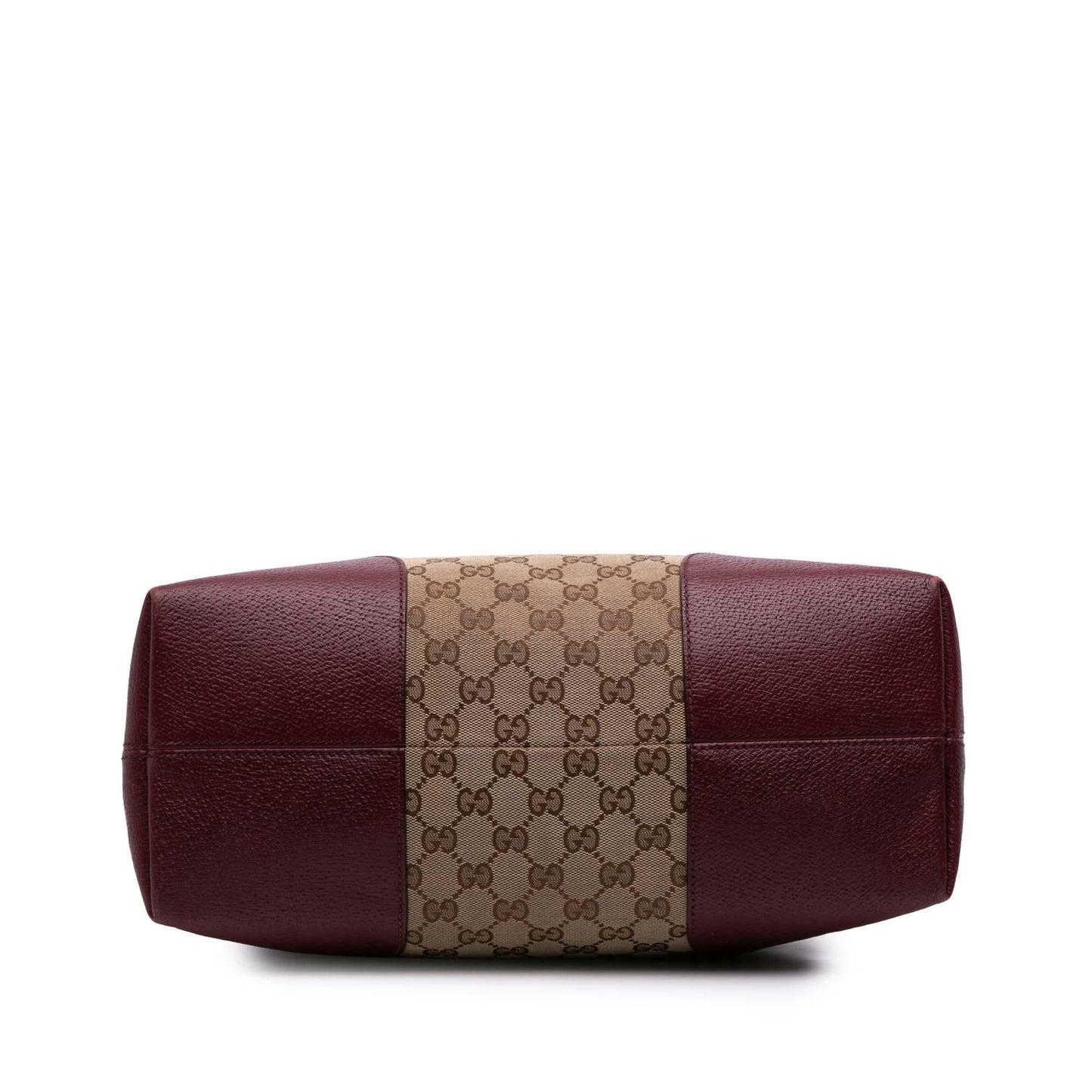 Gucci GG Bree Dome Canvas Calf Brown Medium Tote Bag