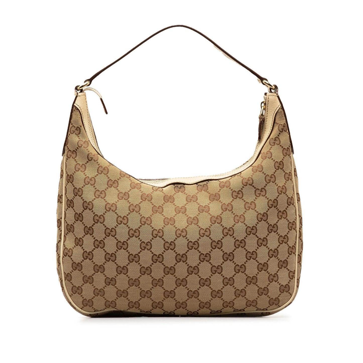 Gucci GG Charmy SHG-ZQzwN6 Canvas Calf White Brown Shoulder Bag