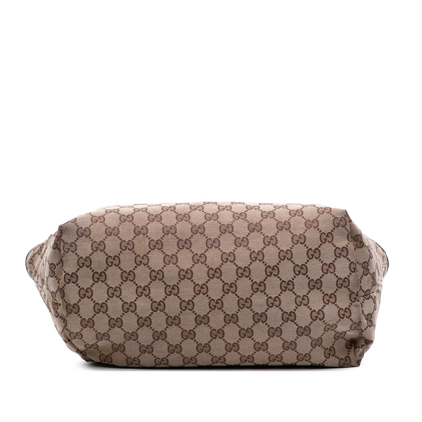 Gucci GG Jolie Leather Canvas Patent Brown Tote Bag
