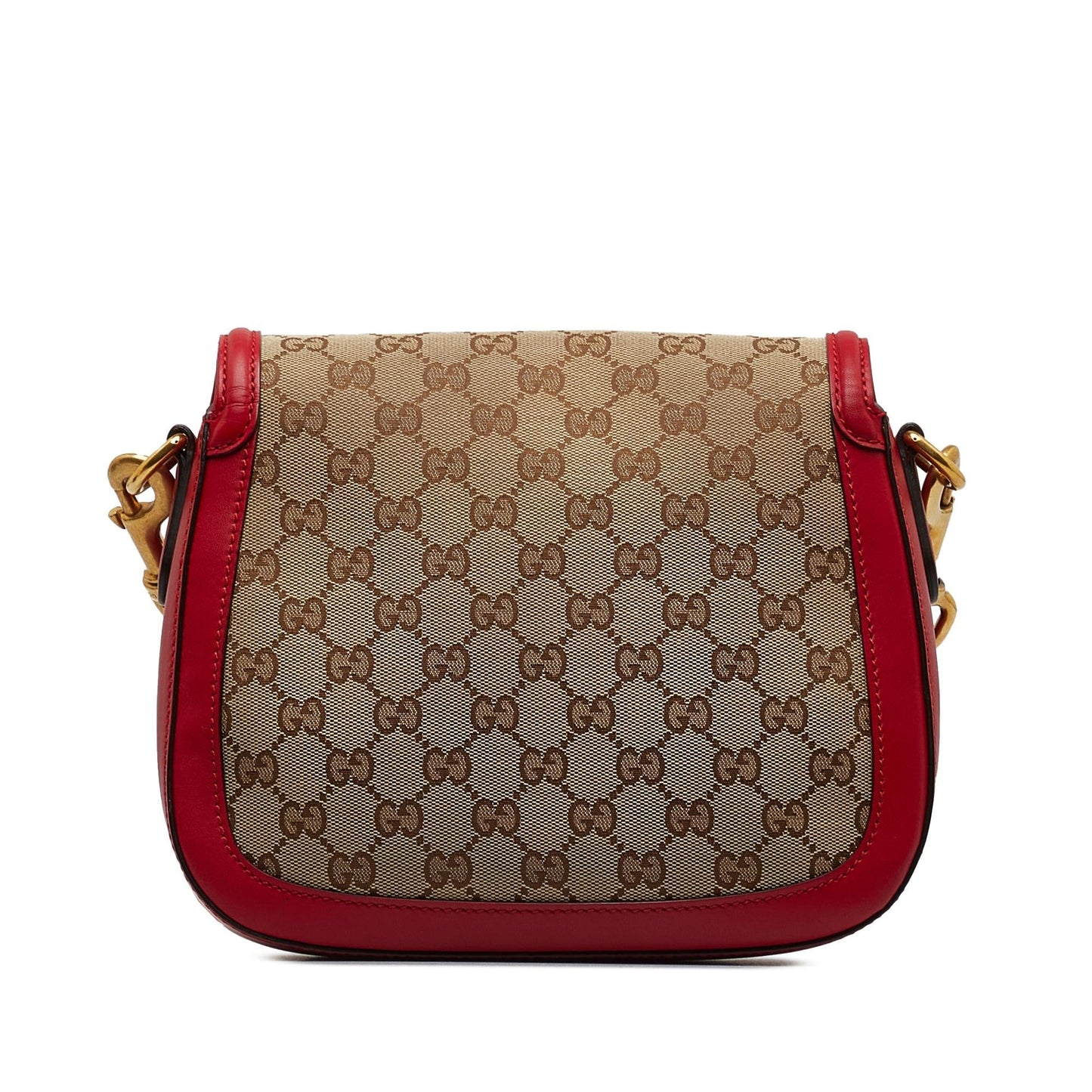 Gucci GG Lady Web SHG-hrPCbV Canvas Calf Brown Red Crossbody Bag