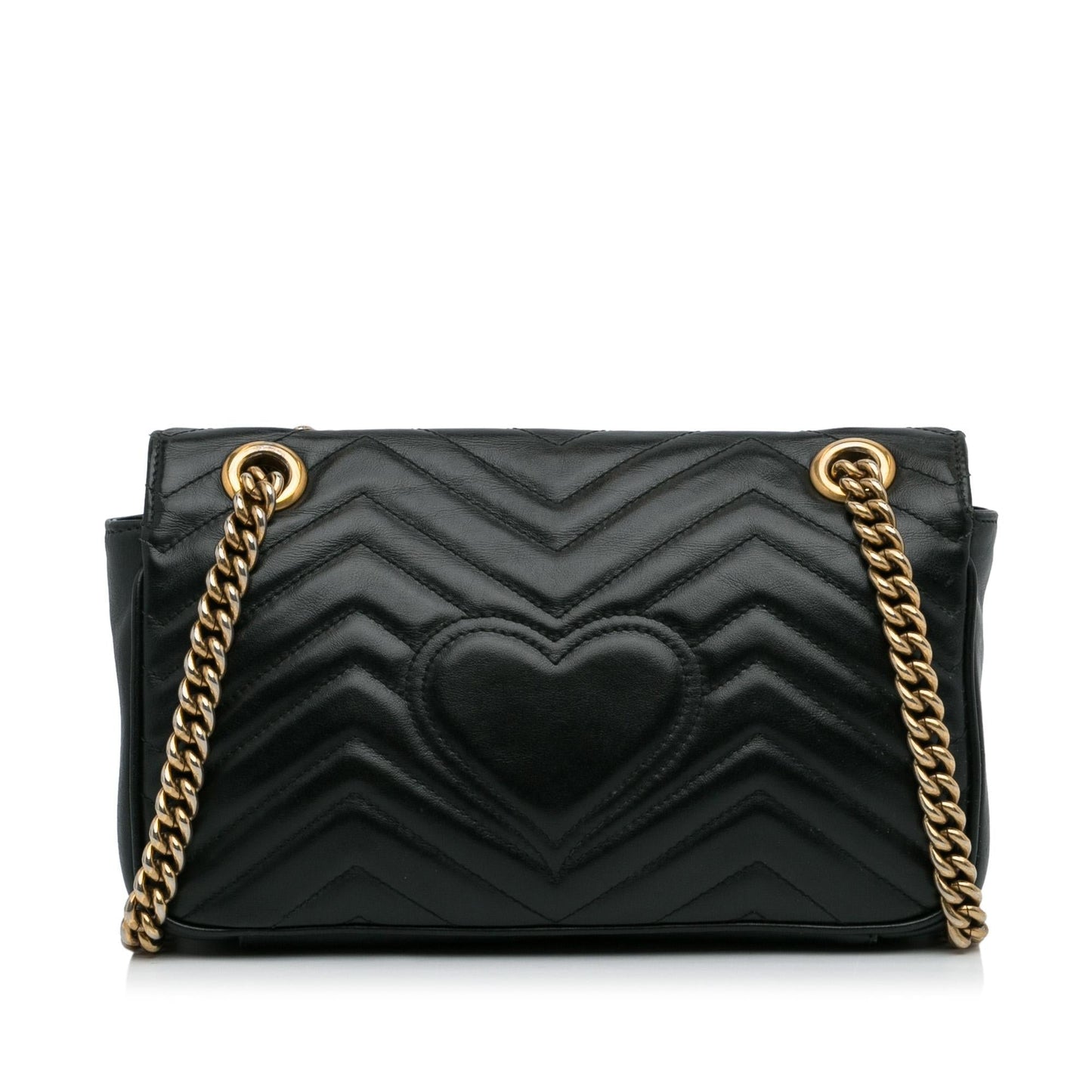 Gucci GG Marmont SHG-4Kd9cl Matelasse Calf Black Medium Crossbody Bag