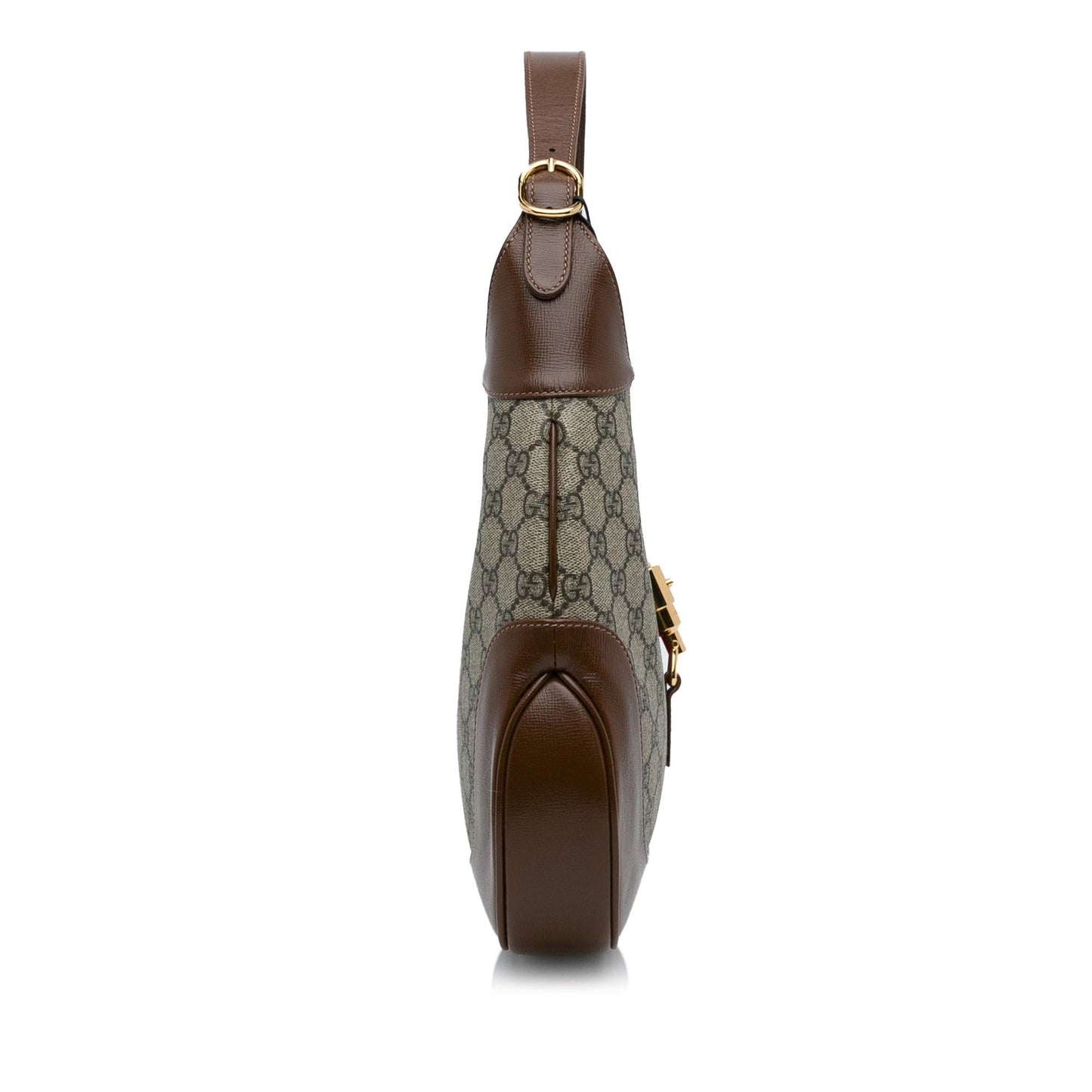 Gucci GG Supreme Jackie SHG-0PYIOs Canvas Brown Medium Crossbody Bag