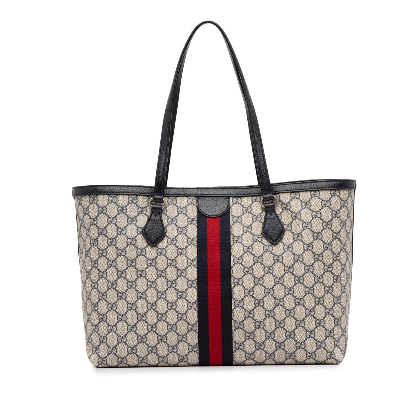 Gucci GG Supreme Ophidia SHG-j9t1ZS Canvas Calf Black Brown Tote Bag